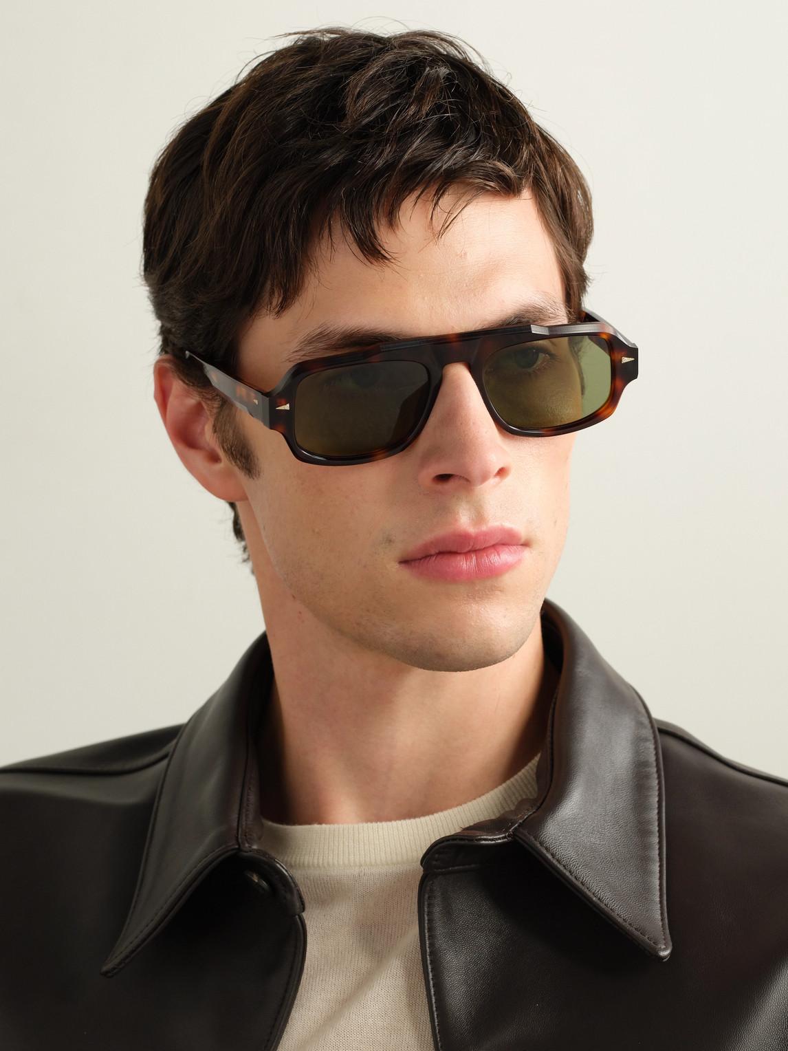 Ahlem George V Aviator-style Tortoiseshell Acetate Sunglasses In Brown