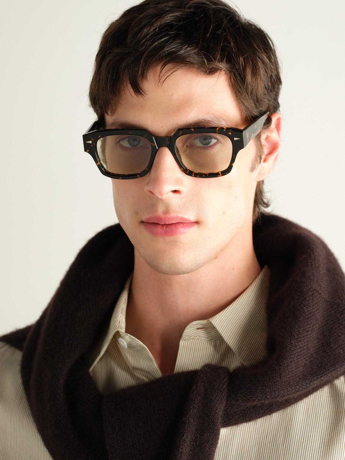 Ahlem Rivoli Square-frame Tortoiseshell Acetate Sunglasses In Blue