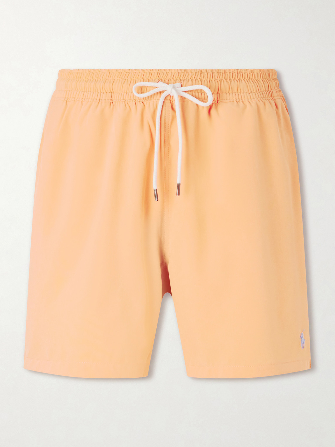 Polo Ralph Lauren Traveler Straight-leg Mid-length Recycled Swim Shorts In Orange