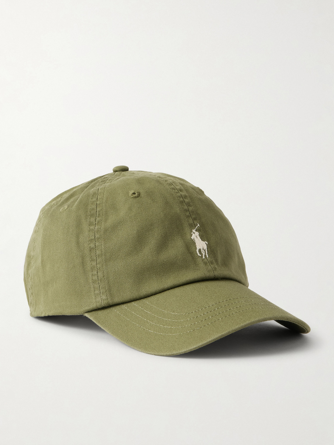 Polo Ralph Lauren Logo-embroidered Cotton-twill Baseball Cap In Green