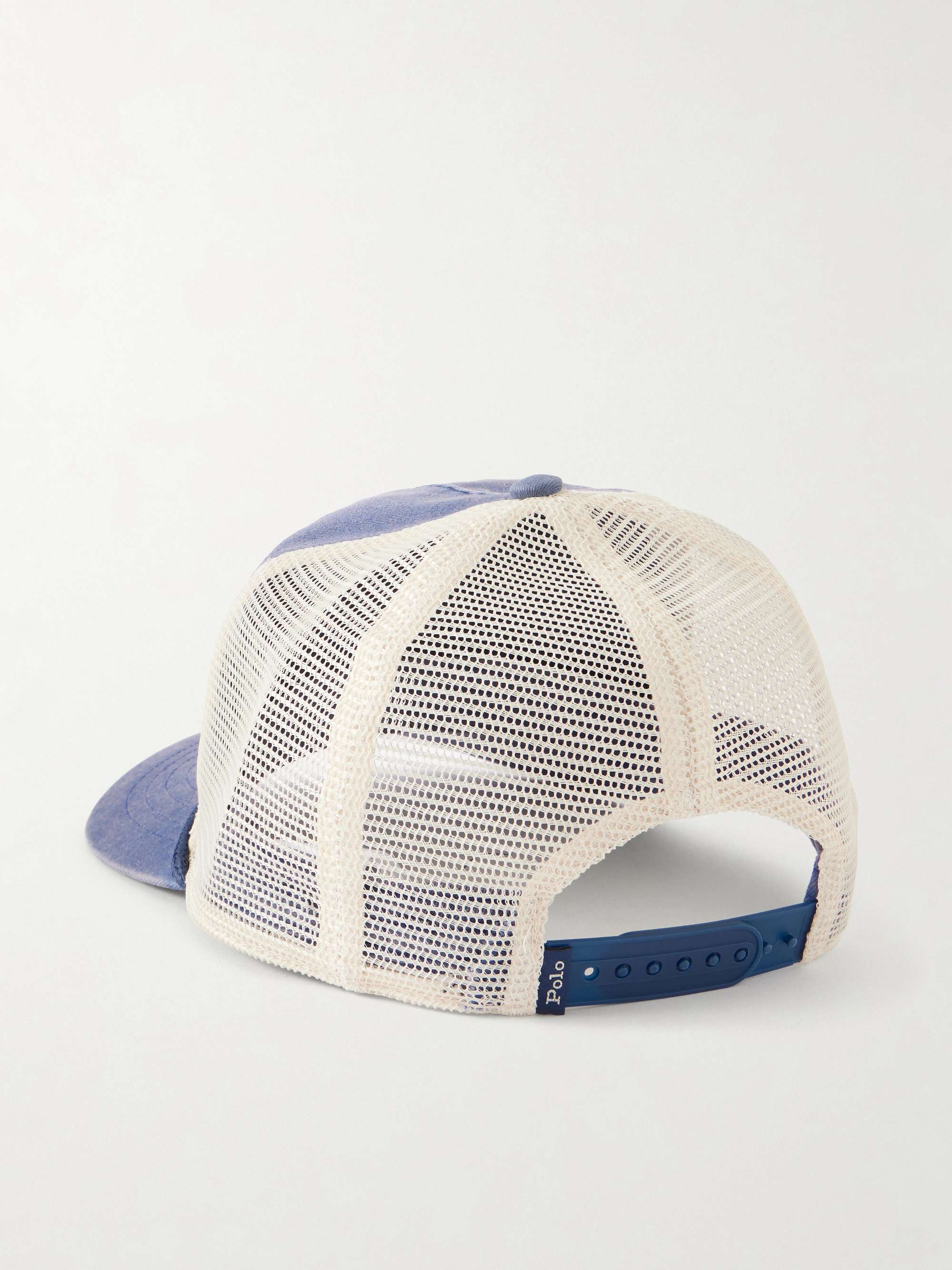 POLO RALPH LAUREN Logo-Print Mesh and Cotton-Twill Cap for Men