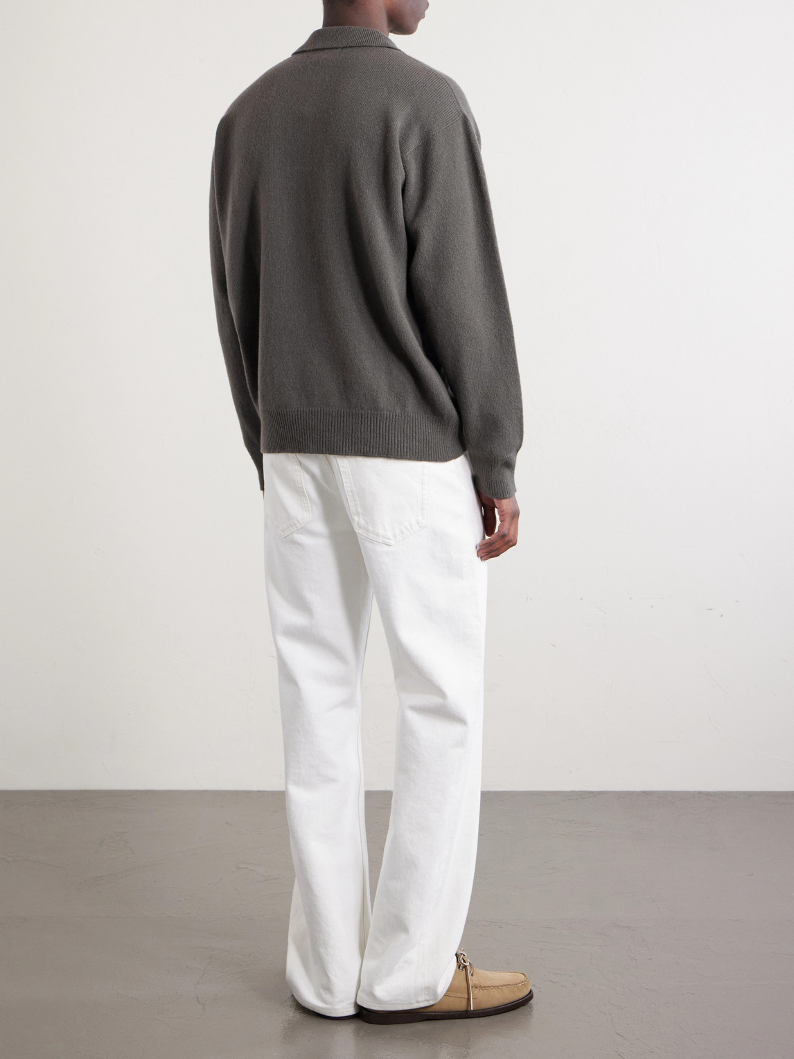 Merino Wool And Cashmere-Blend Polo Sweater