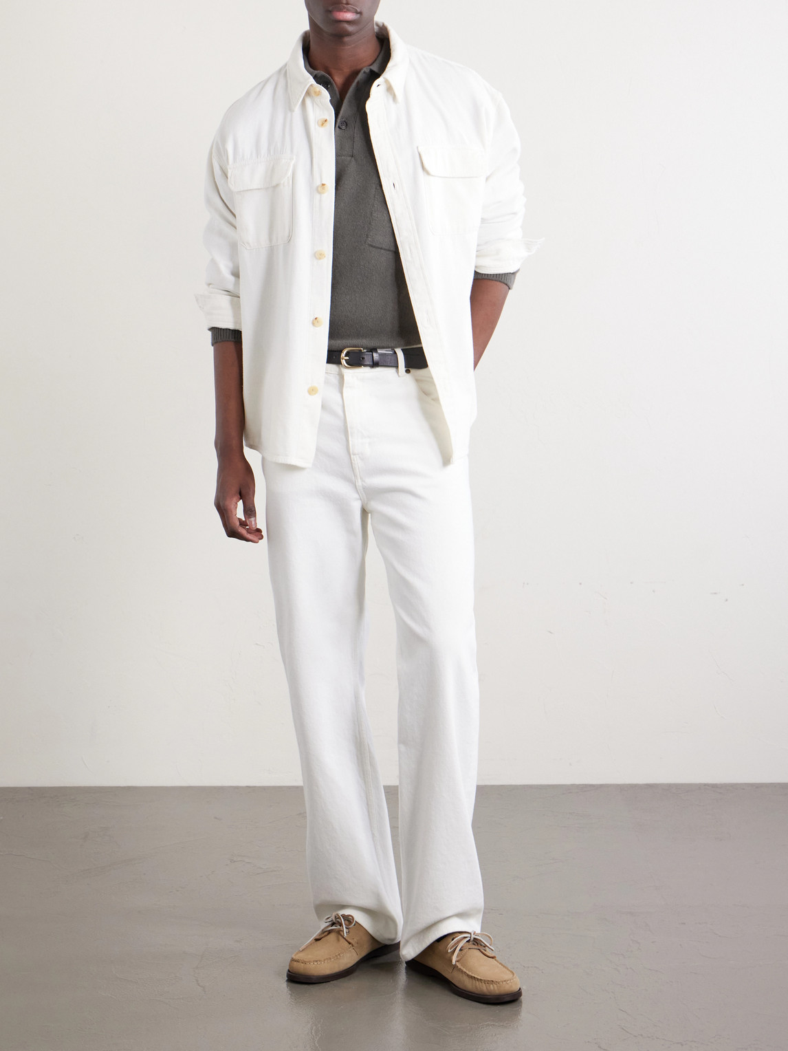 Merino Wool And Cashmere-Blend Polo Sweater