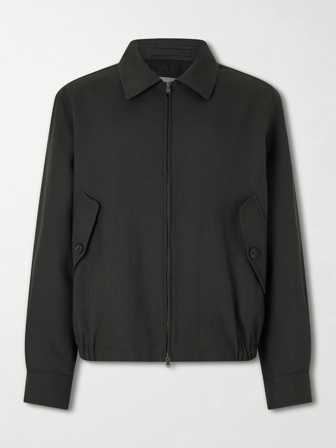 Margaret Howell Virgin Wool Blouson Jacket In Green