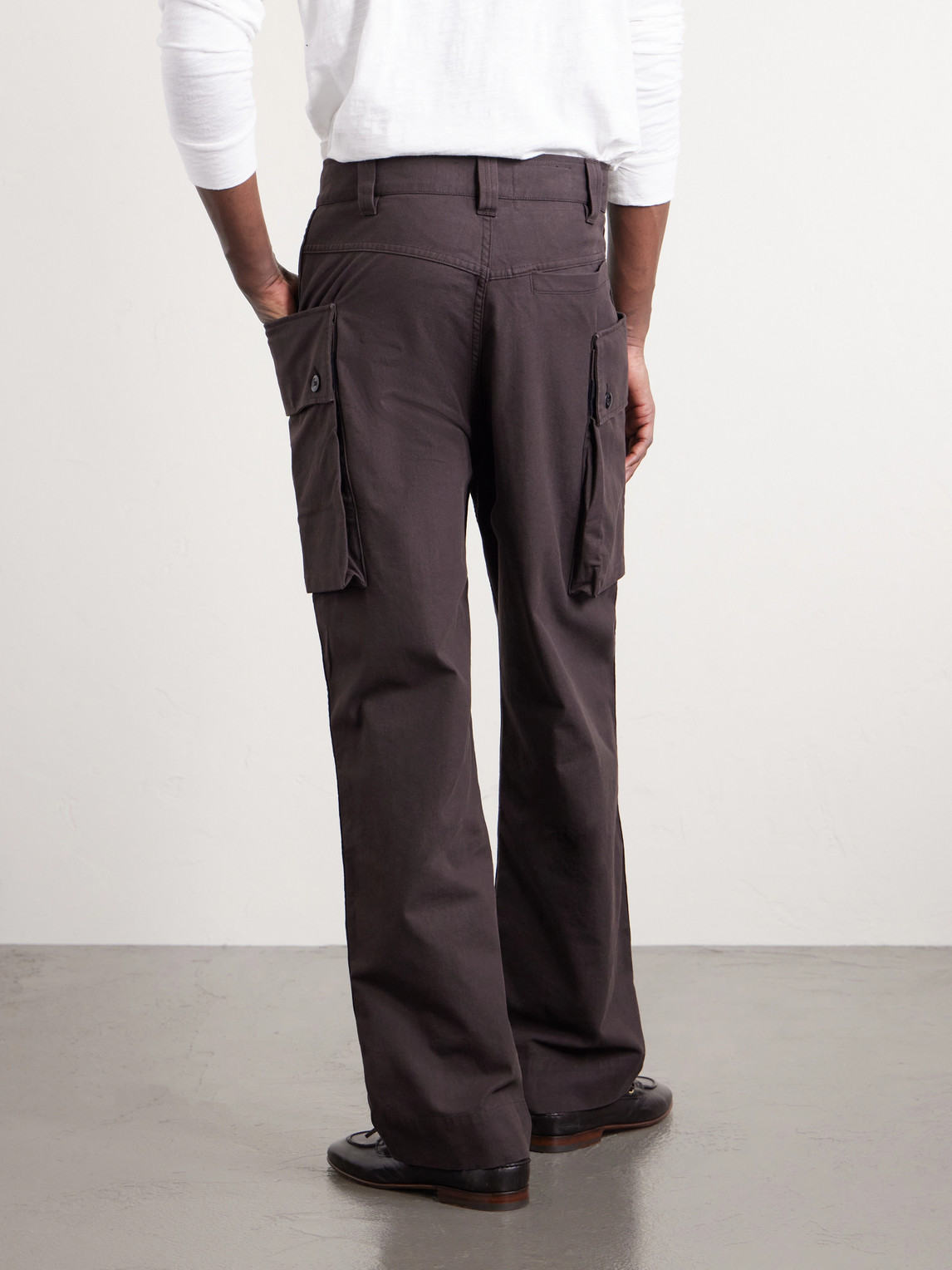 Straight-Leg Cotton-Twill Cargo Trousers