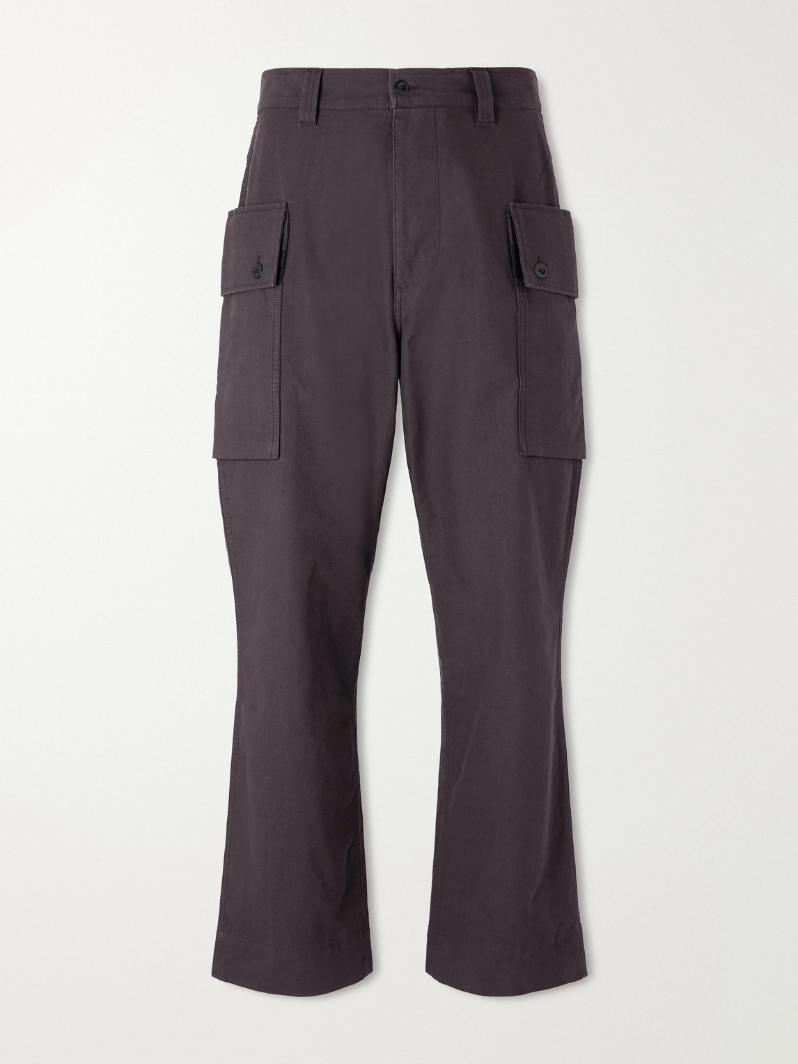 Margaret Howell Straight-leg Cotton-twill Cargo Trousers In Blue