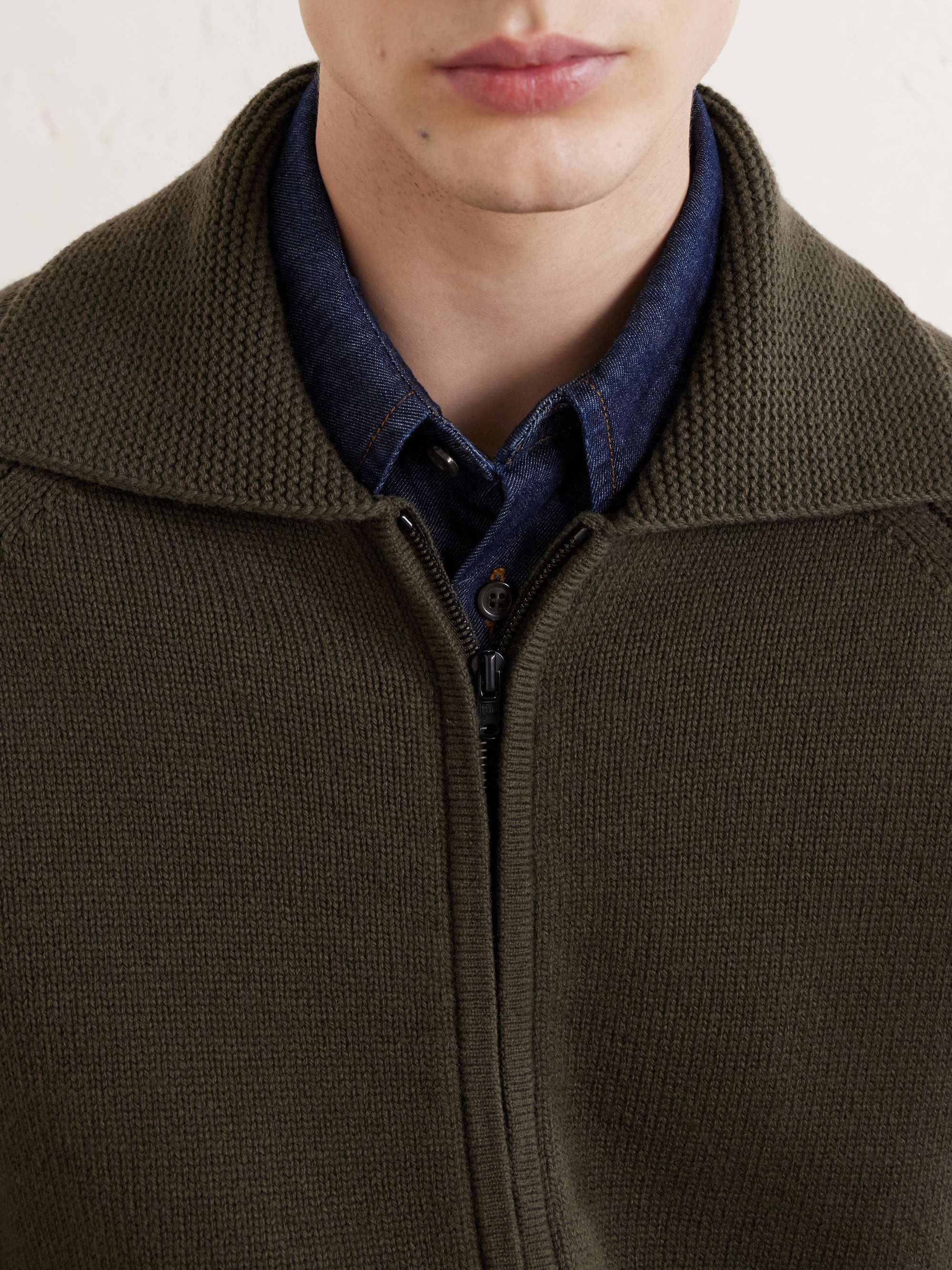 MARGARET HOWELL Merino Wool Zip-Up Cardigan for Men | MR PORTER