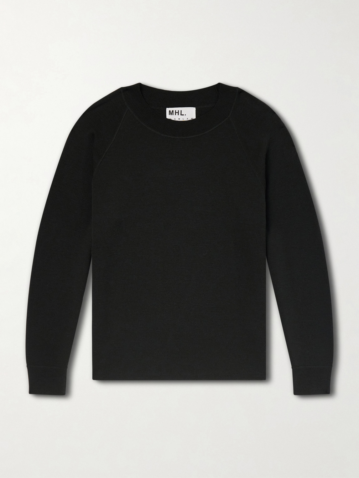 Margaret Howell Mhl. Merino Wool Sweatshirt In Black