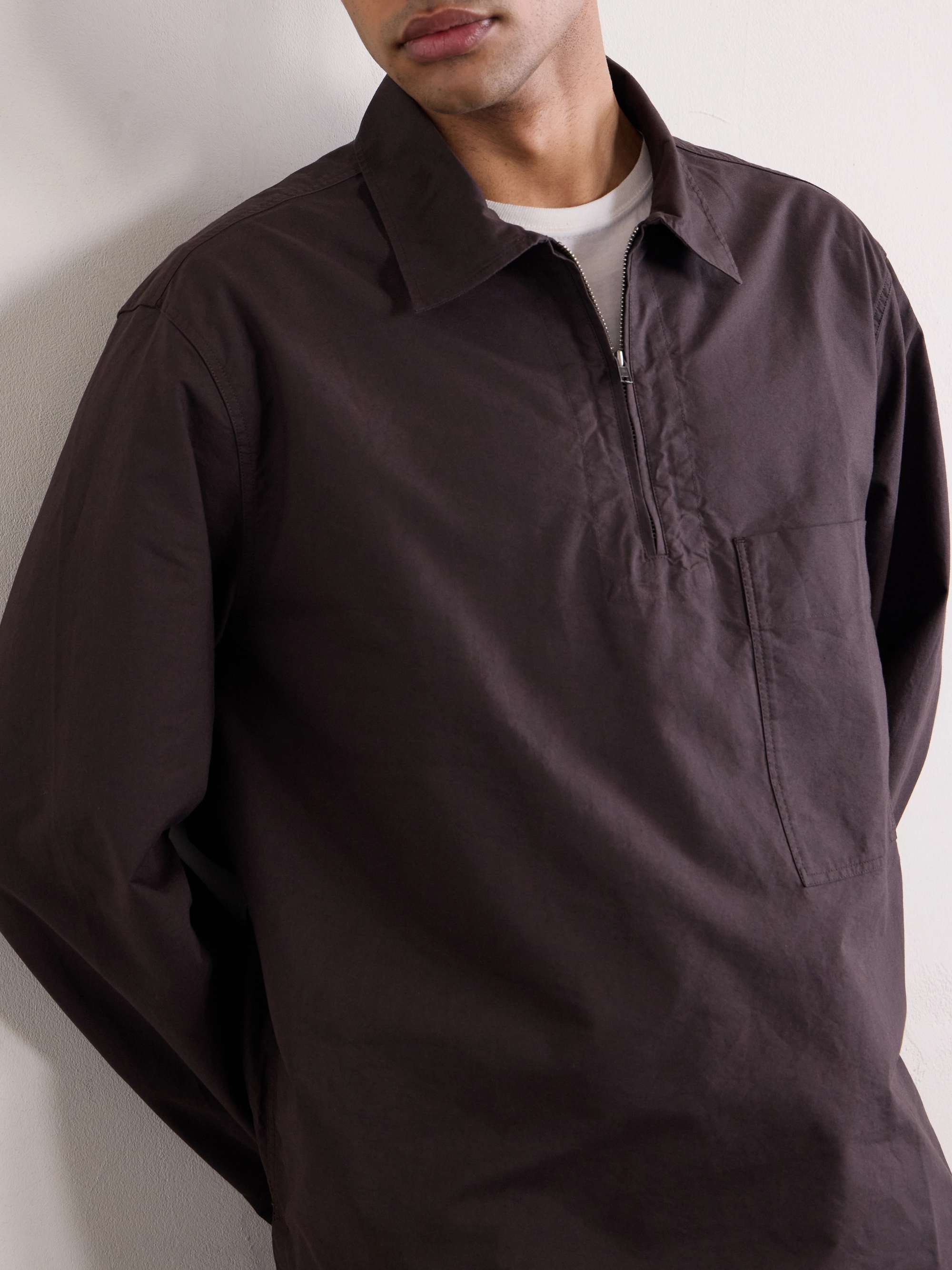 MARGARET HOWELL Half Zip-Up Cotton Shirt for Men | MR PORTER