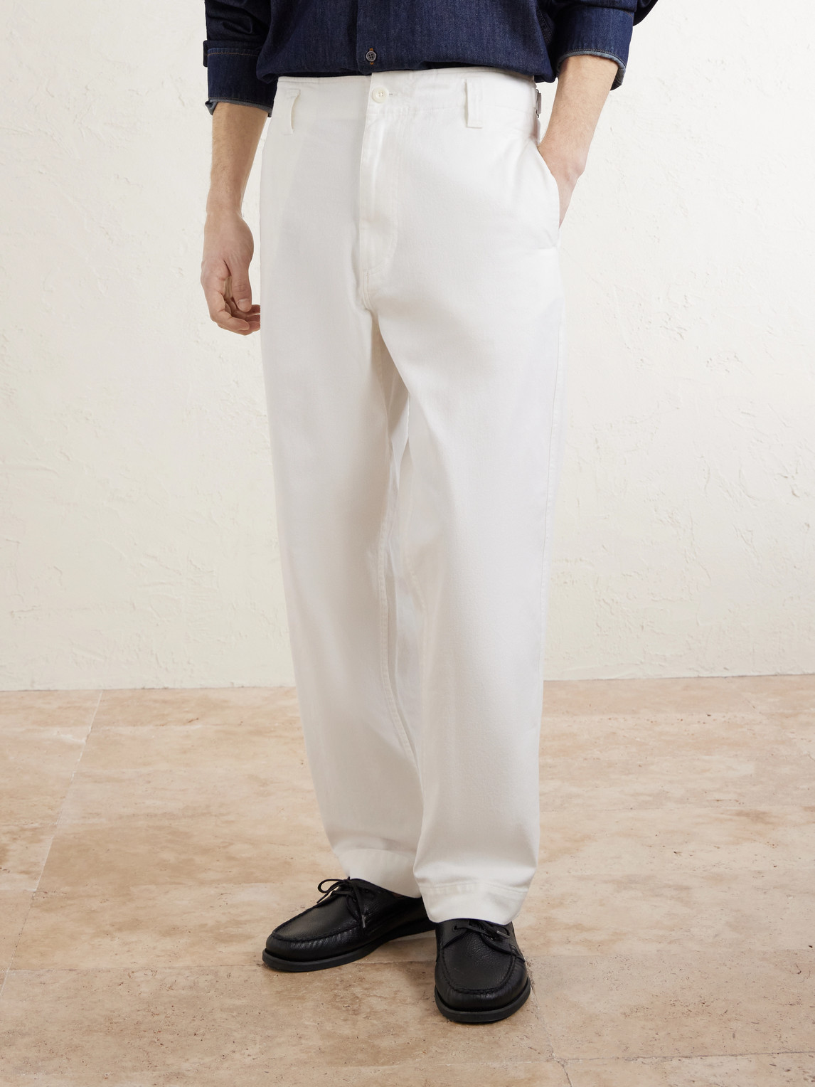 Mhl. Naval Straight-Leg Cotton-Drill Trousers