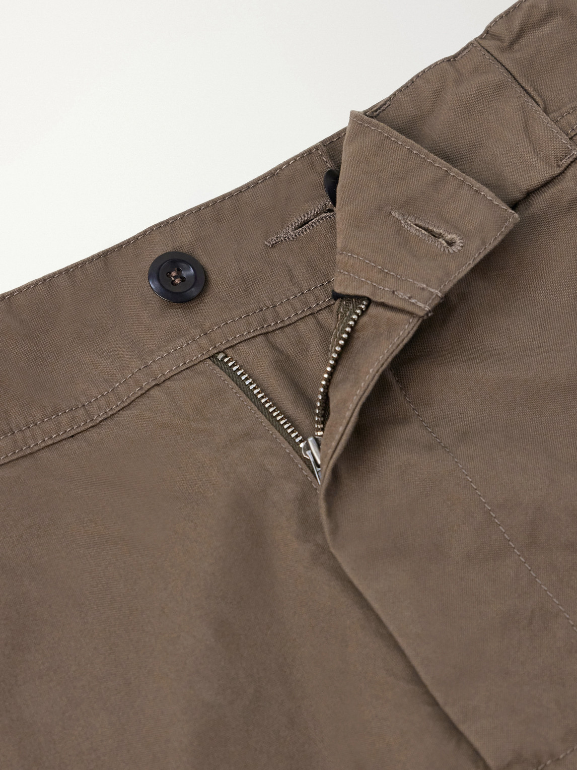 Tapered Cotton-Blend Canvas Trousers