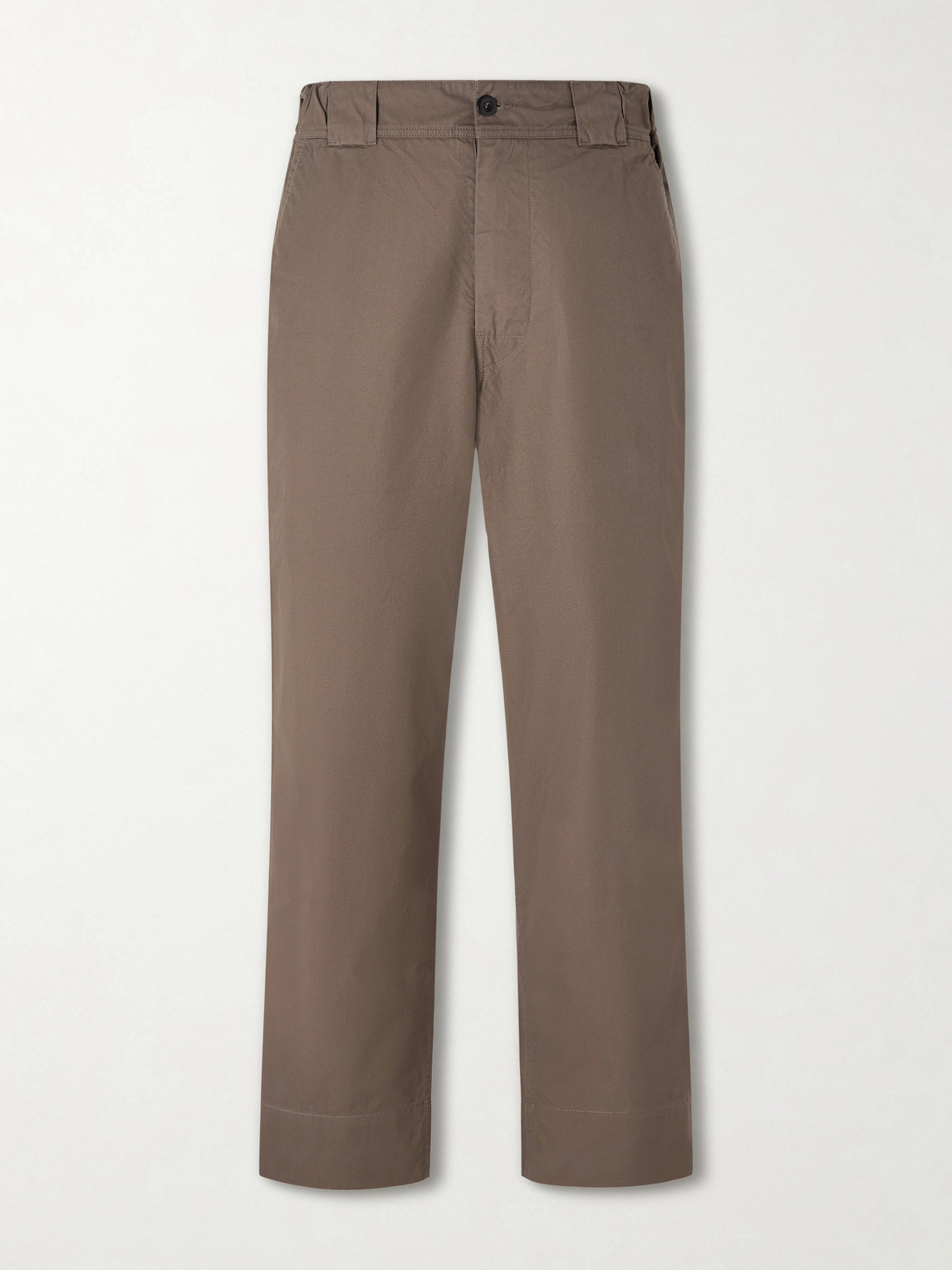 Margaret Howell Tapered Cotton-blend Canvas Trousers In Brown