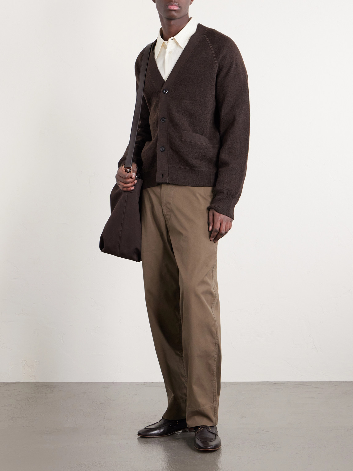 Tapered Cotton-Blend Canvas Trousers