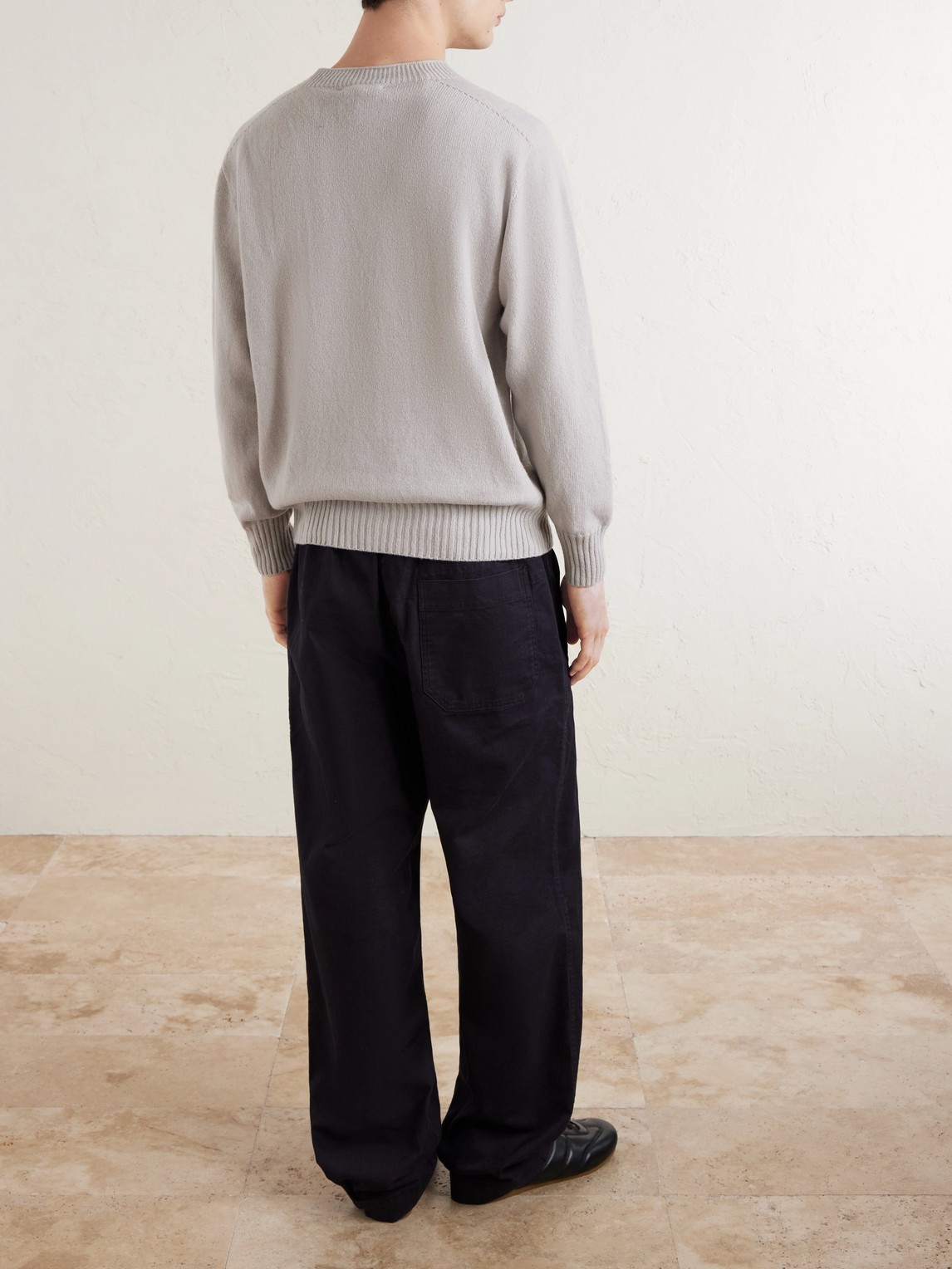 Mhl. Wide-Leg Cotton-Twill Trousers