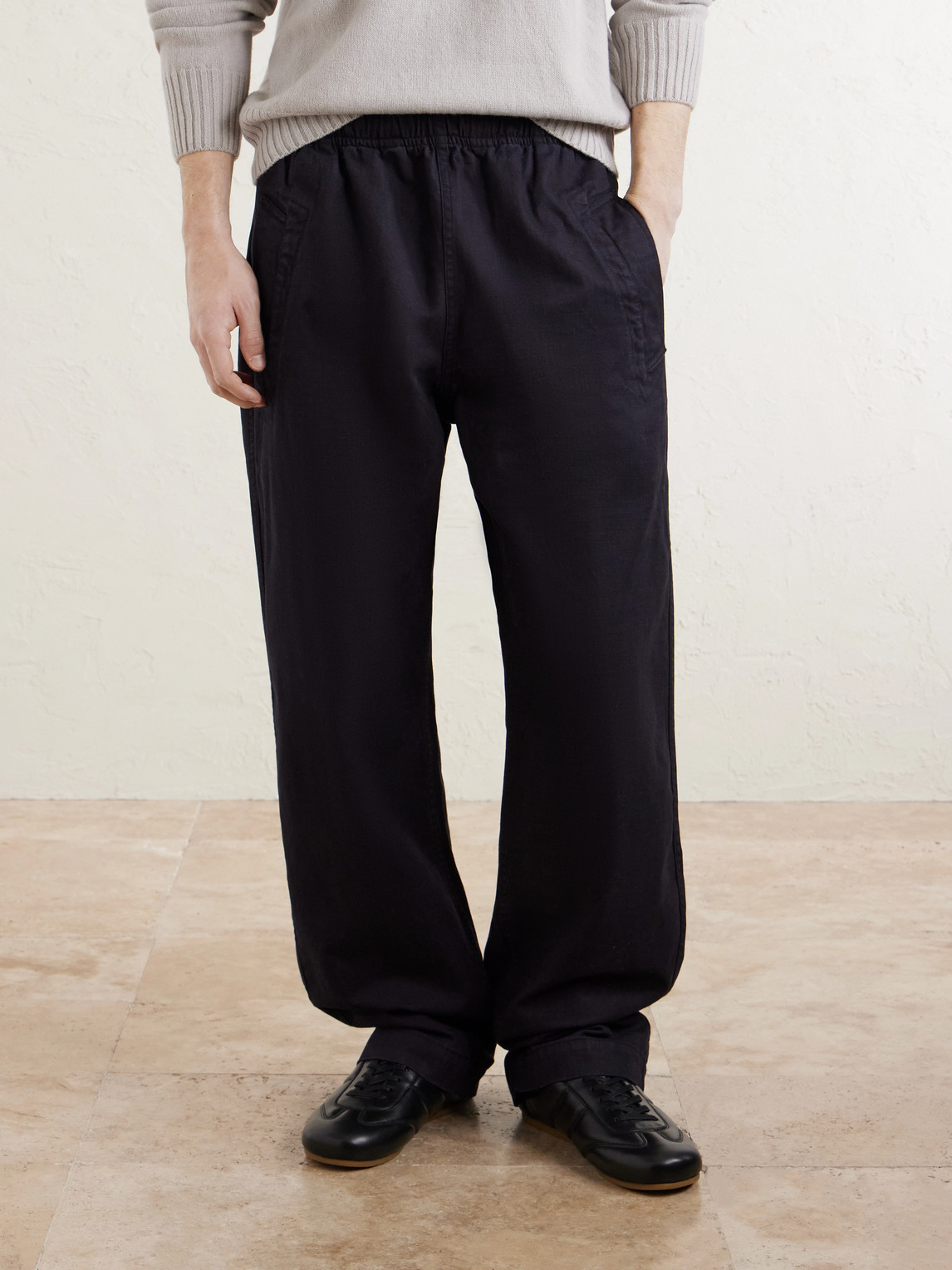 Mhl. Wide-Leg Cotton-Twill Trousers
