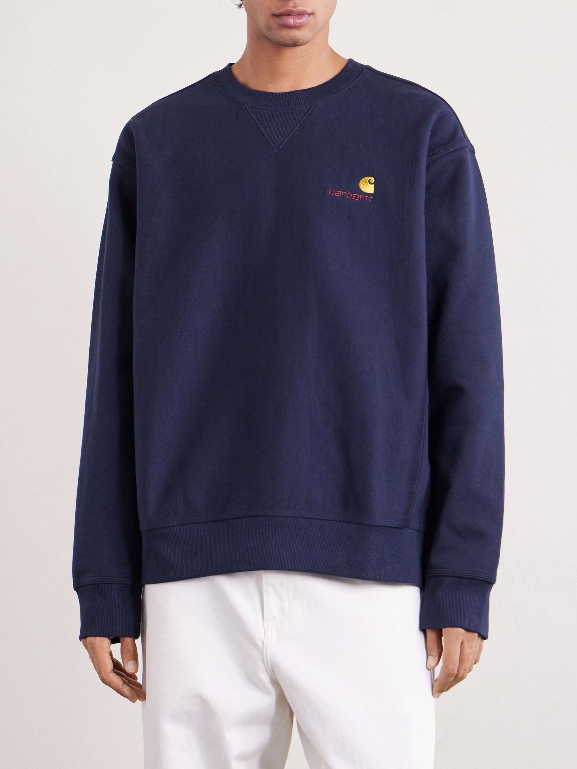 CARHARTT WIP Logo-Embroidered Cotton-Blend Jersey Sweatshirt
