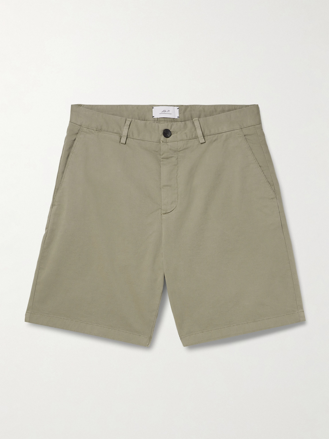 MR P. Straight-Leg Garment-Dyed Cotton-Blend Twill Bermuda Shorts - Men