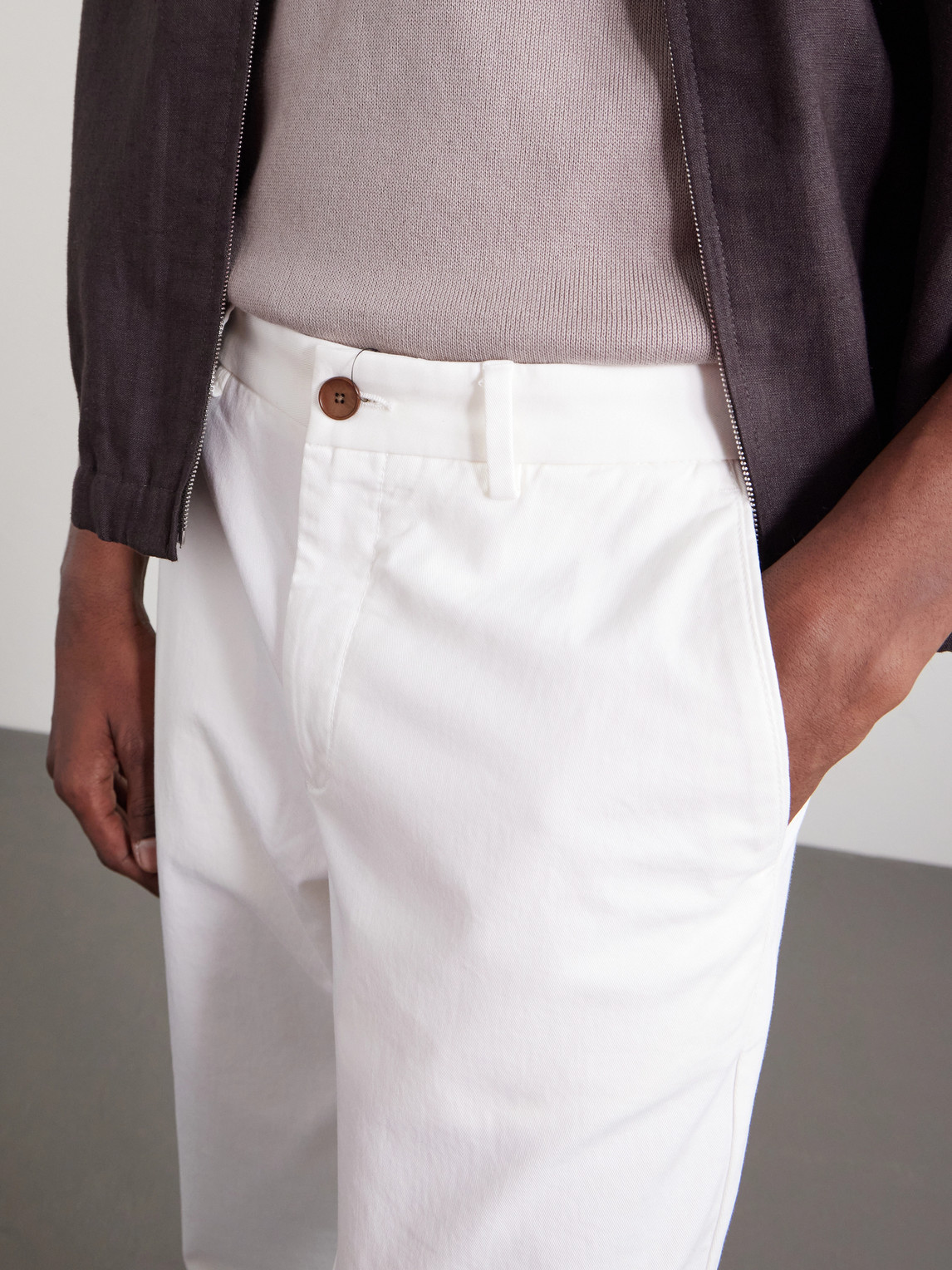 Mr P. - Samuel Straight-Leg Organic Cotton-Blend Twill Chinos