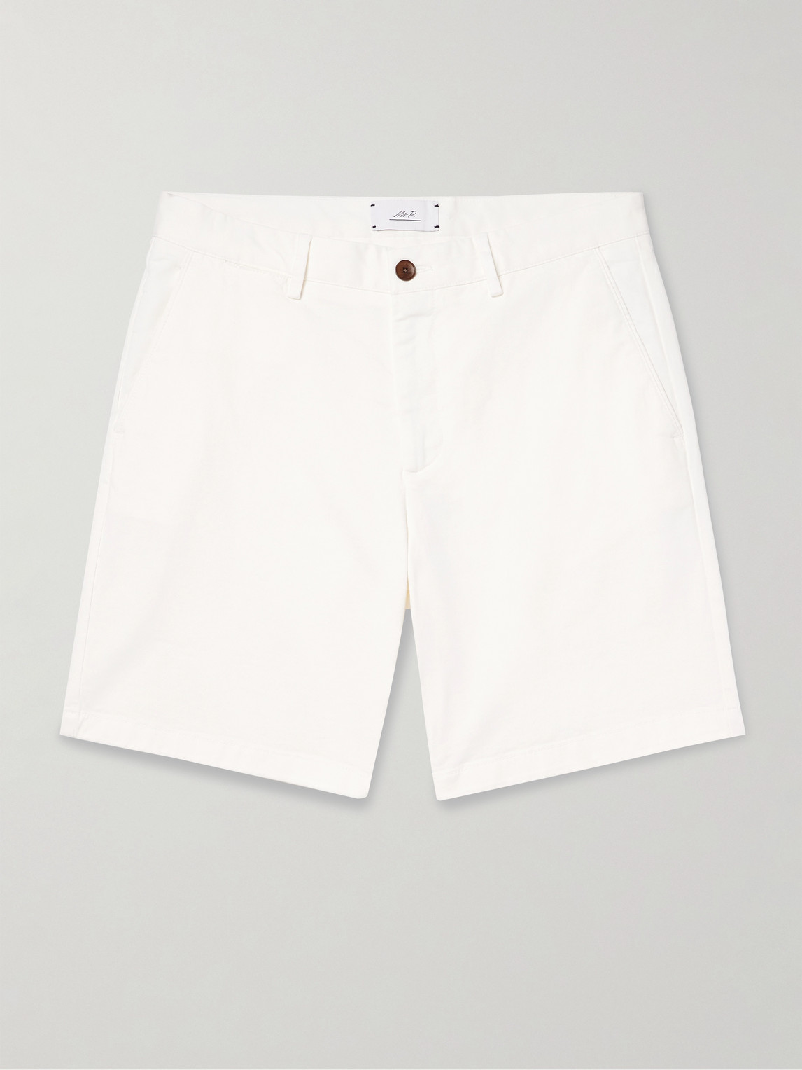 MR P. Straight-Leg Garment-Dyed Cotton-Blend Twill Bermuda Shorts - Men