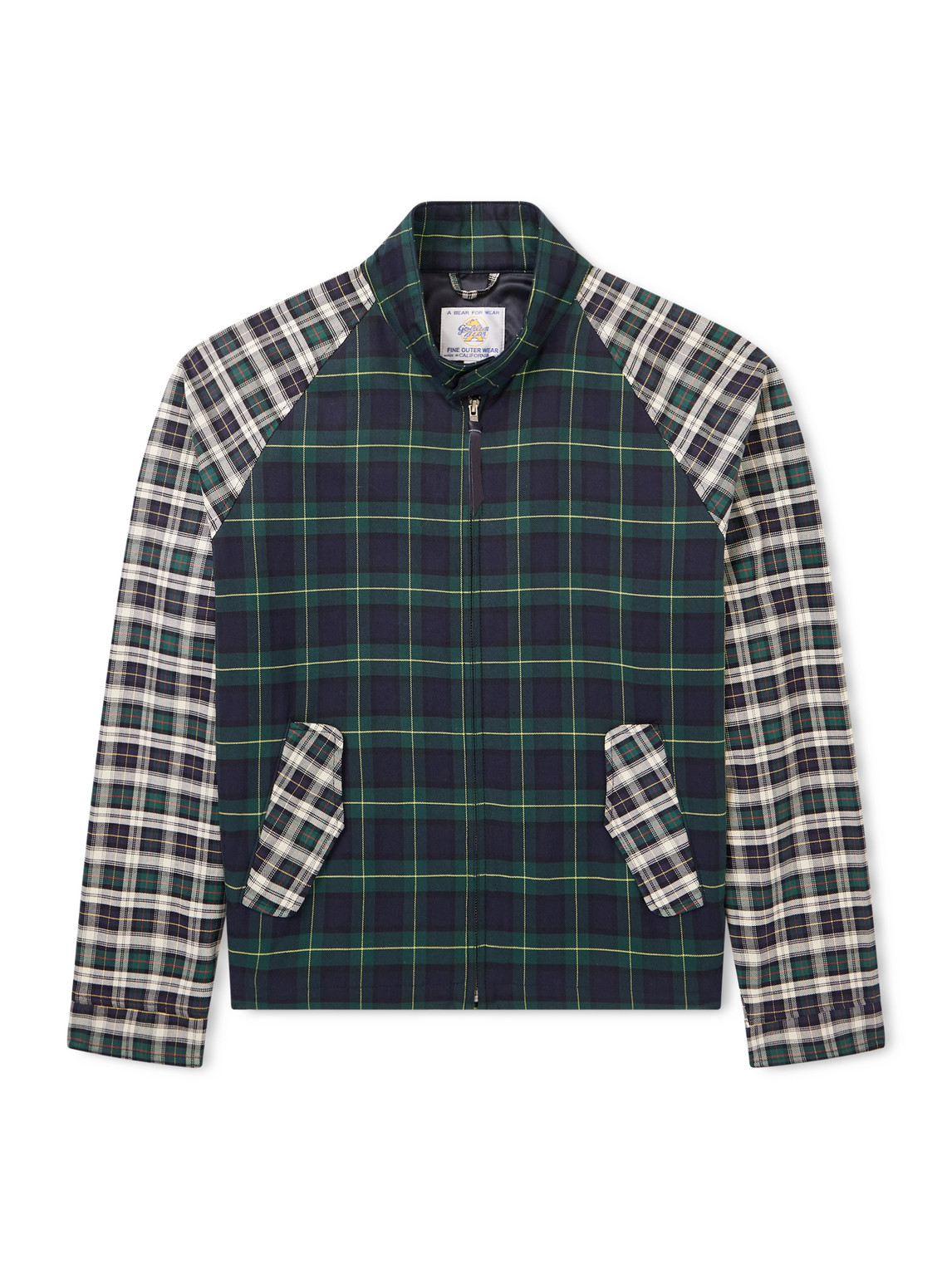 Golden Bear The Beachmont Checked Cotton Bomber Jacket In Animal Print