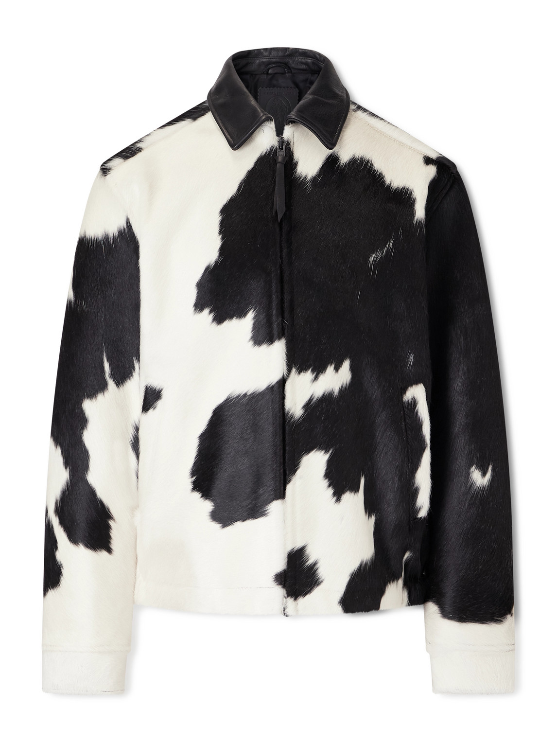 Golden Bear The Stockton Leather-trimmed Calf Hair Jacket In Multi