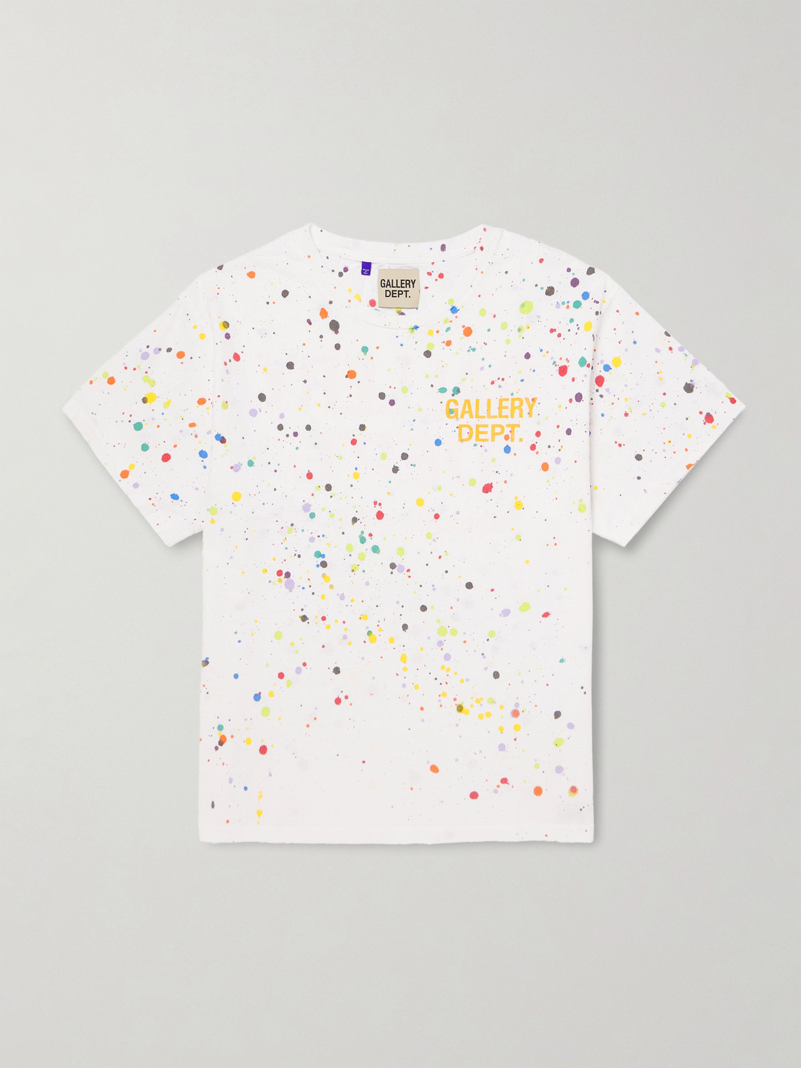 Gallery Dept. Le Pop Logo-Print Paint-Splattered Cotton-Jersey T-Shirt - Men