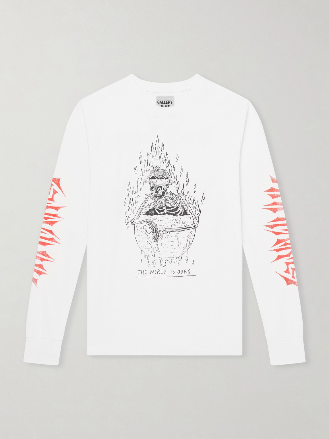 Gallery Dept. Gallery Dept. - The World Is Ours Printed Cotton-Jersey T-Shirt - Men - White - M aus 100% Cotton in White