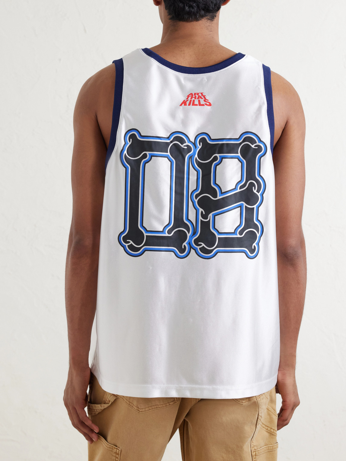  Gallery Dept. - Skeleton Beach Printed Jersey Tank - Men - White - S 