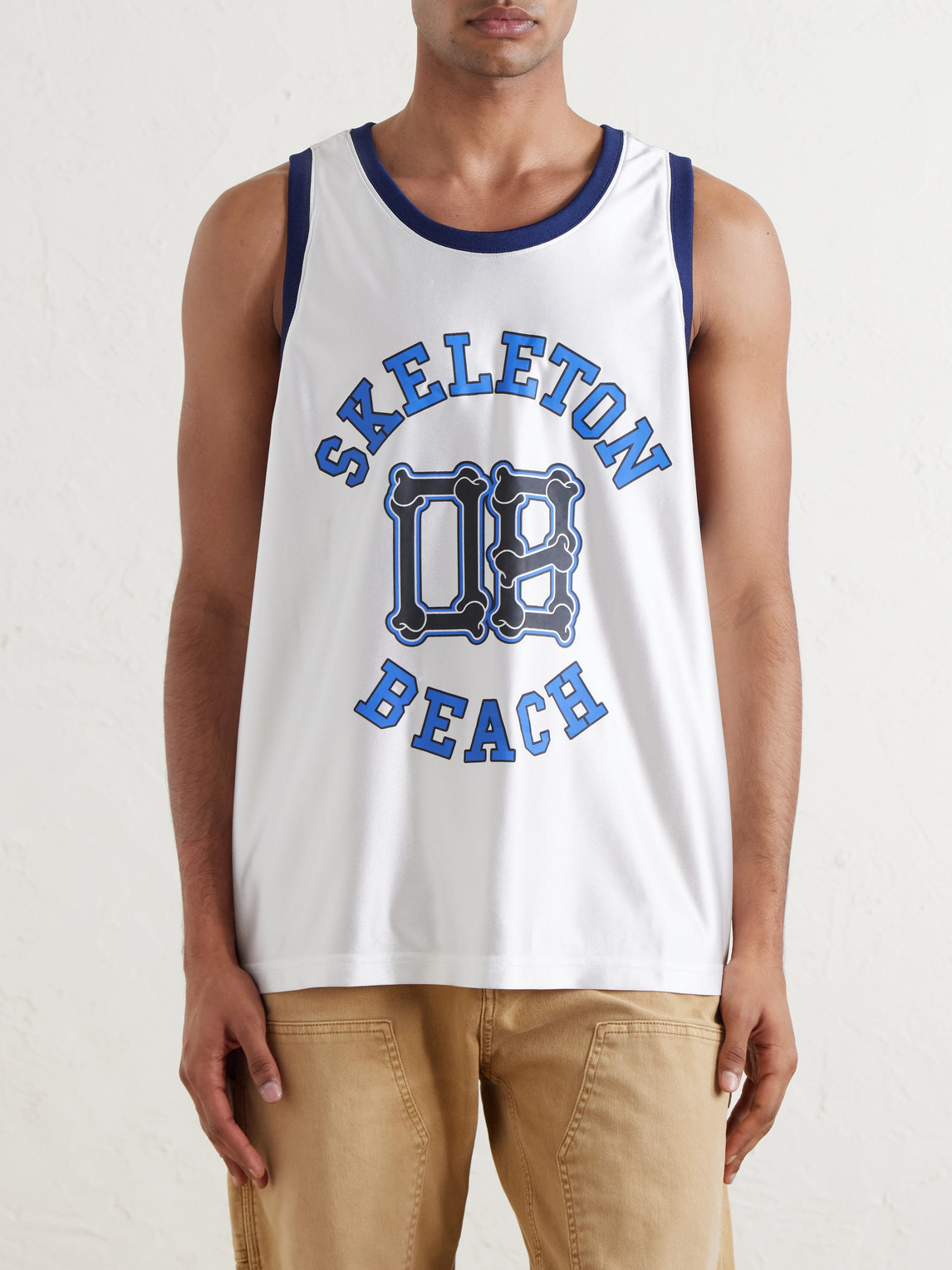 Gallery Dept. - Skeleton Beach Printed Jersey Tank - Men - White - S 