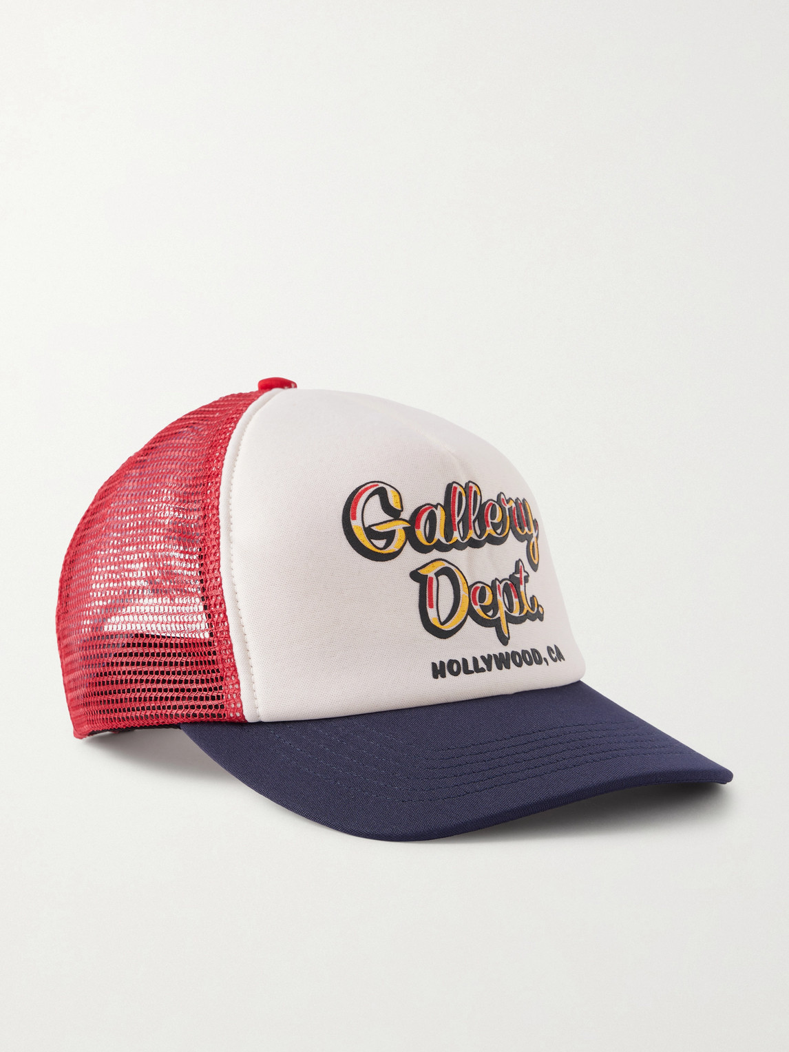 Gallery Dept. Logo-print Foam And Mesh Trucker Cap In Red