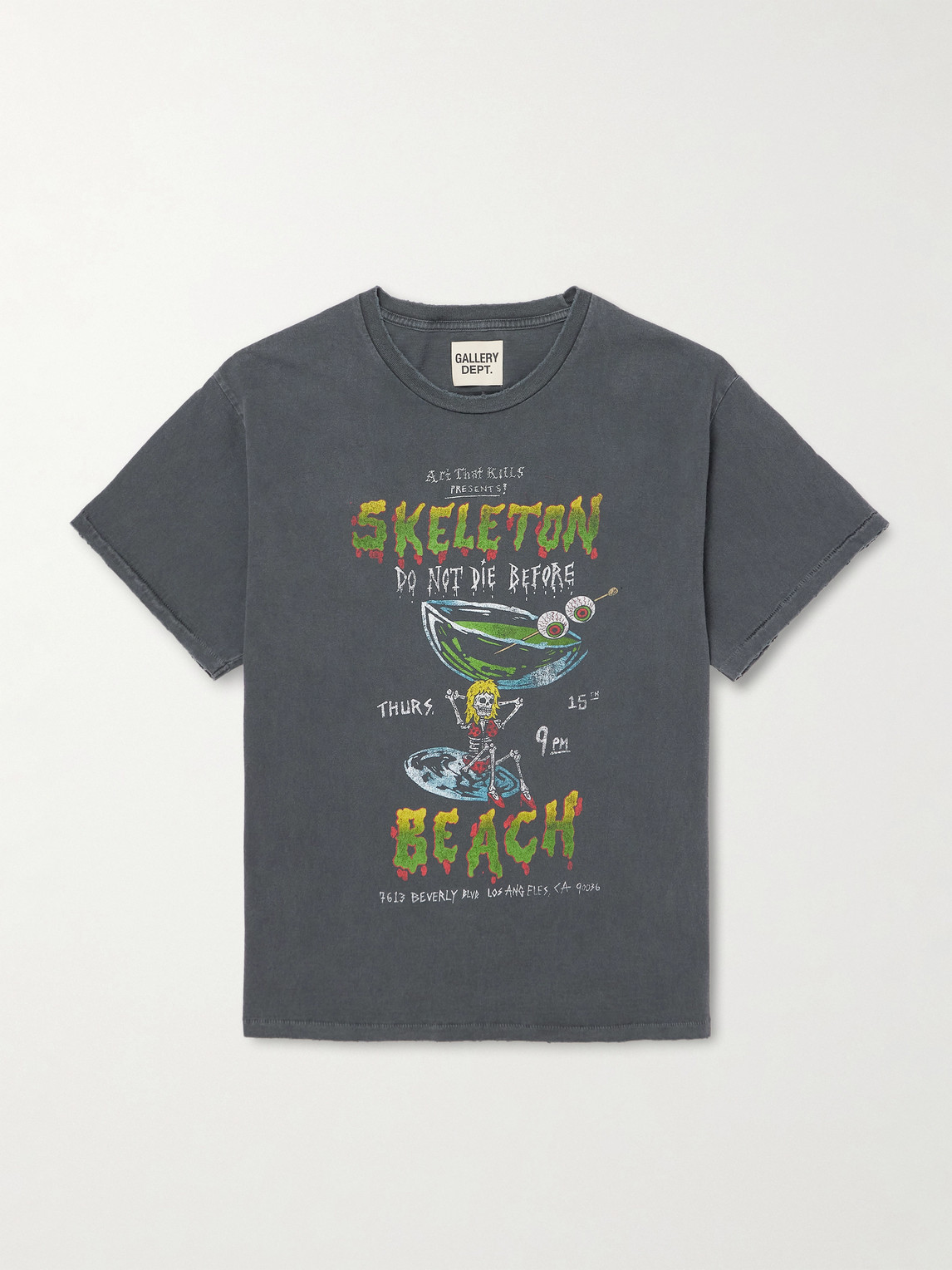 Gallery Dept. Don't Die Printed Distressed Cotton-Jersey T-hirt - Men