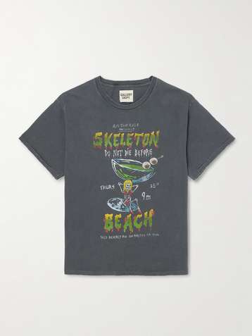 GALLERY DEPT. Don't Die Printed Distressed Cotton-Jersey T-Shirt