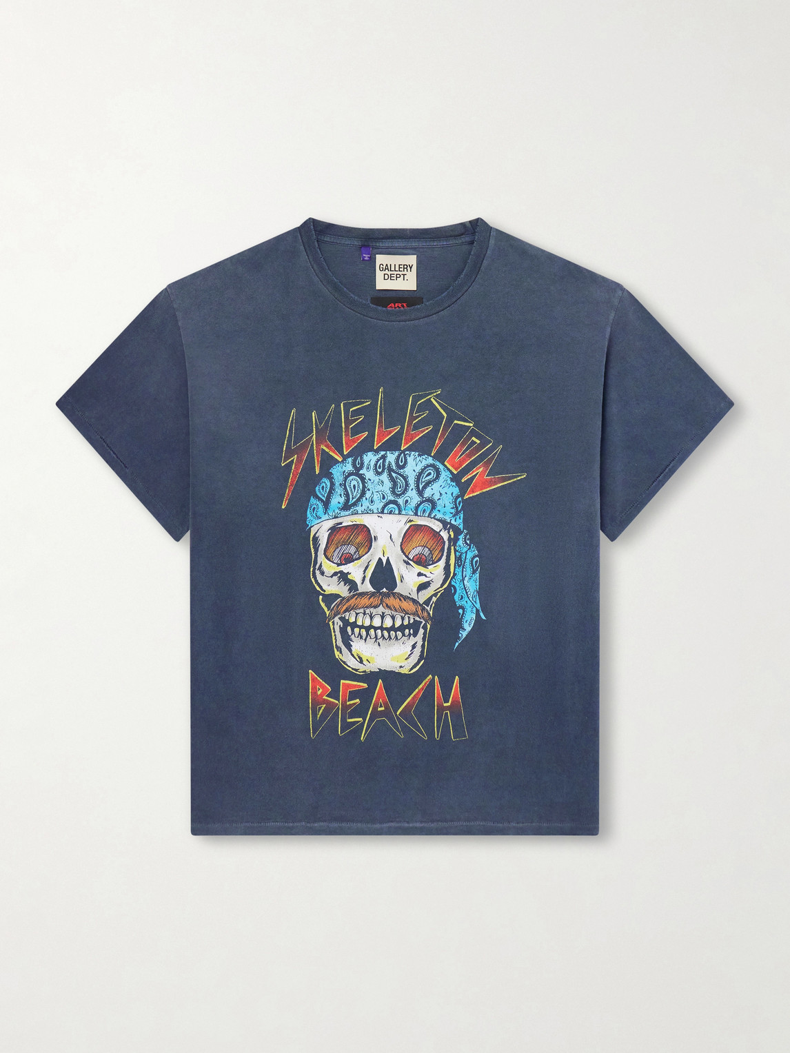 Gallery Dept. Skeleton Beach Distressed Printed Cotton T-Shirt - Men