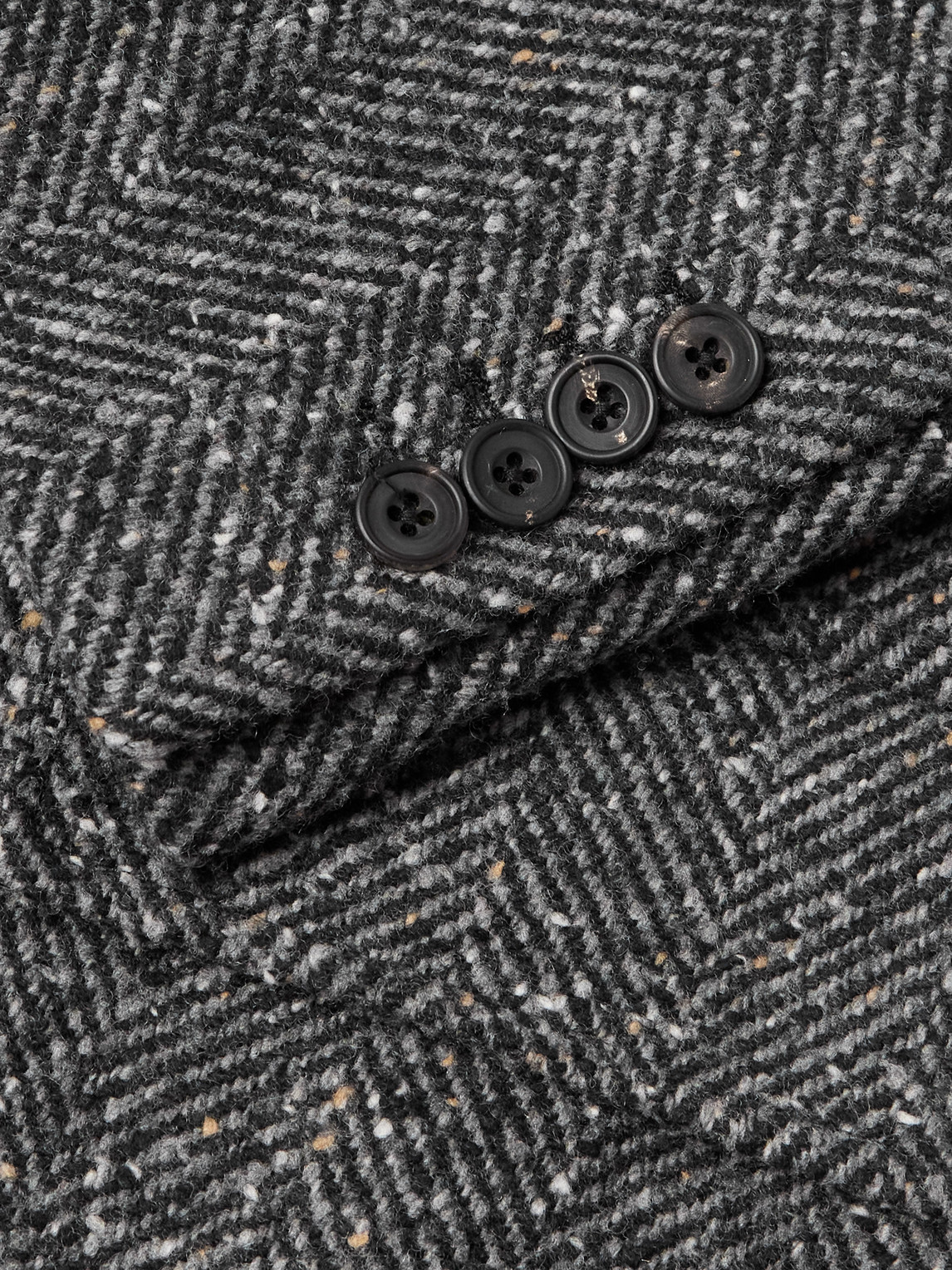 Rubinacci Double-breasted Belted Virgin Wool And Cashmere-blend Coat In Gray