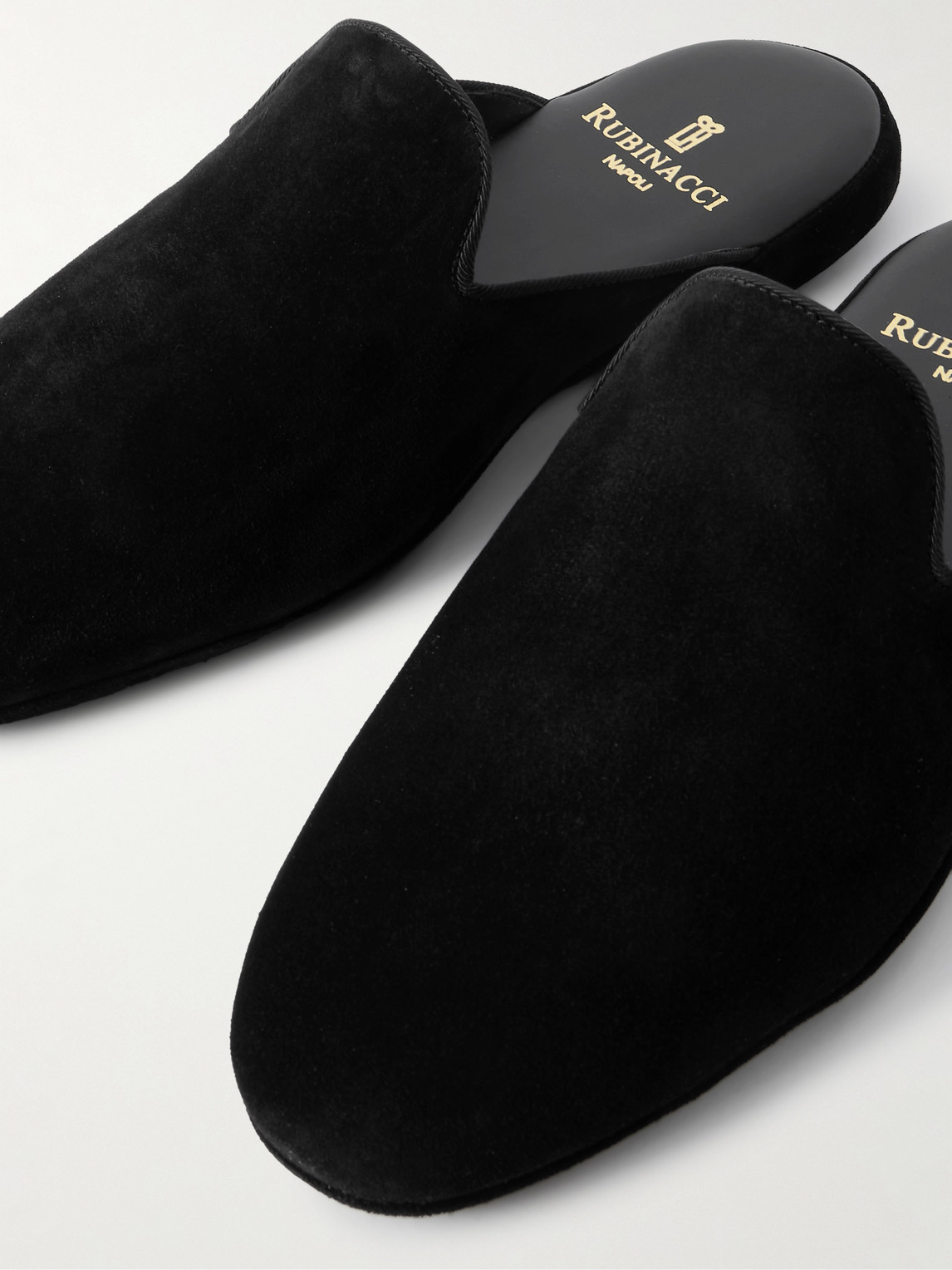  Rubinacci - Comfort Velvet Slippers - Men - Black - Xs 