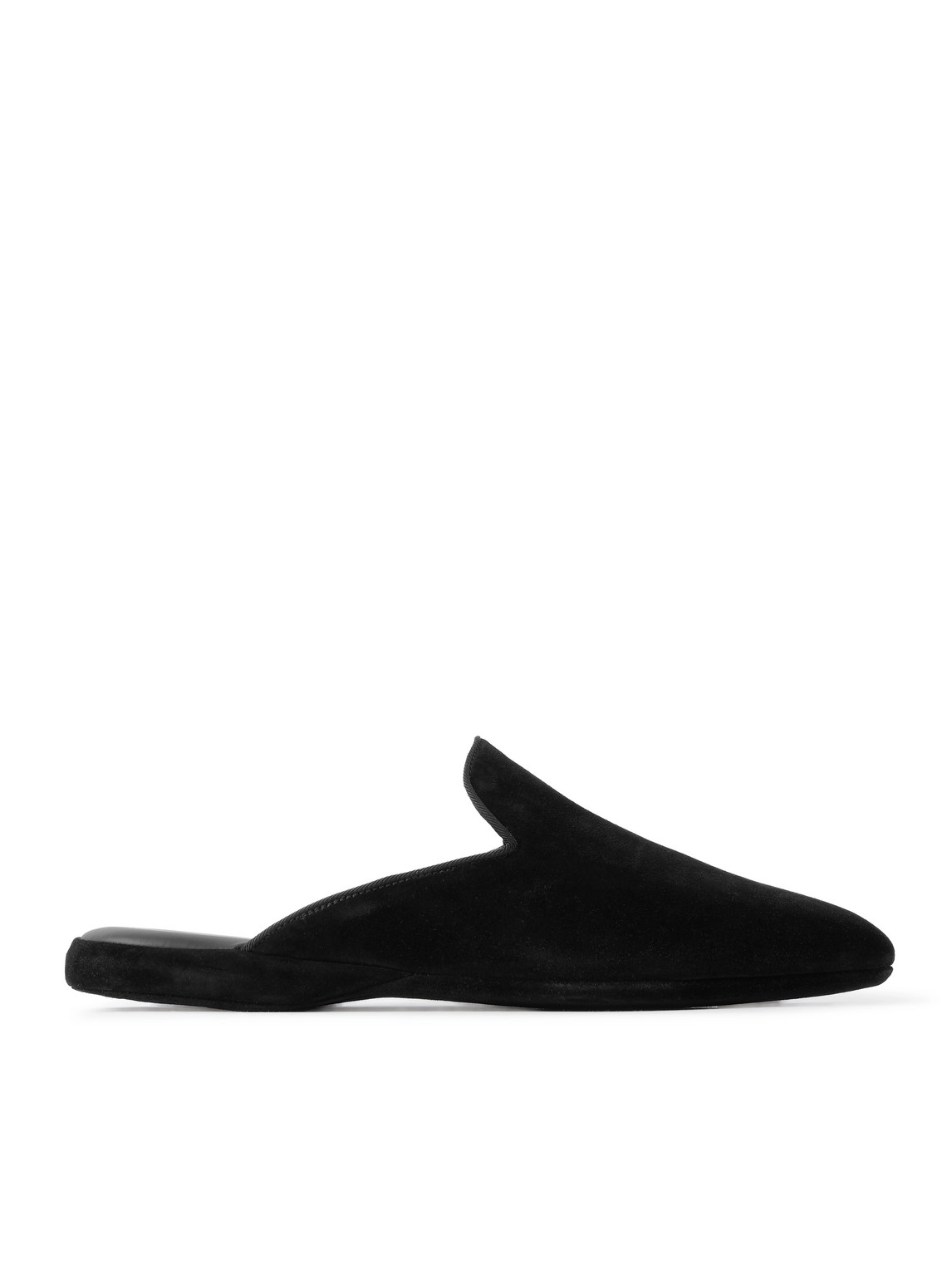 Rubinacci Comfort Velvet Slippers In Black