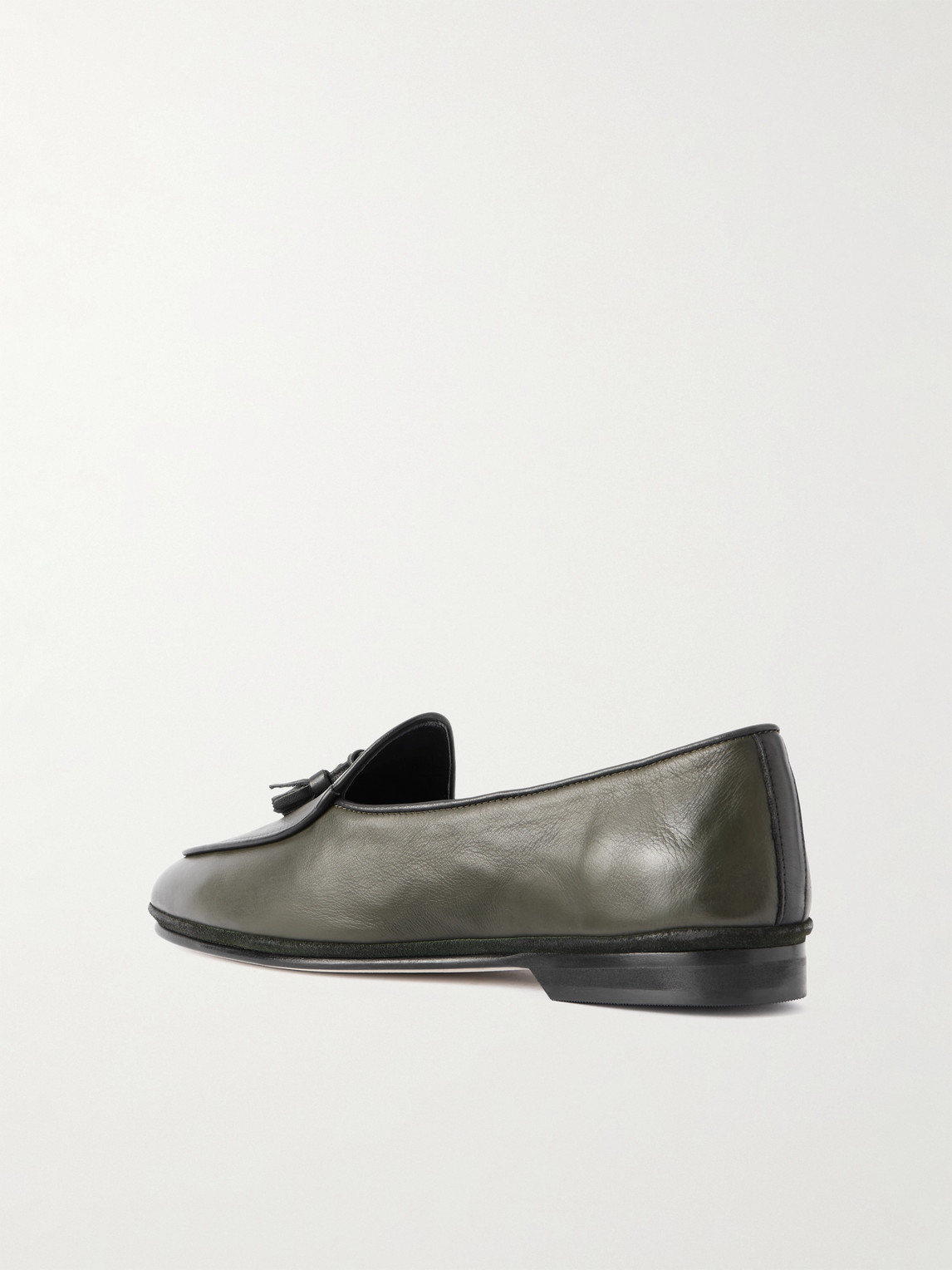 Rubinacci Marphy Tasselled Leather Loafers In Green