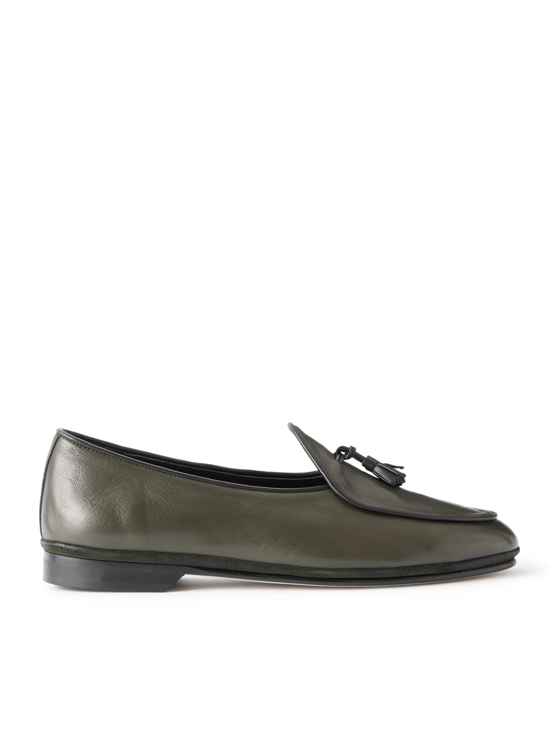 Rubinacci Marphy Tasselled Leather Loafers In Green
