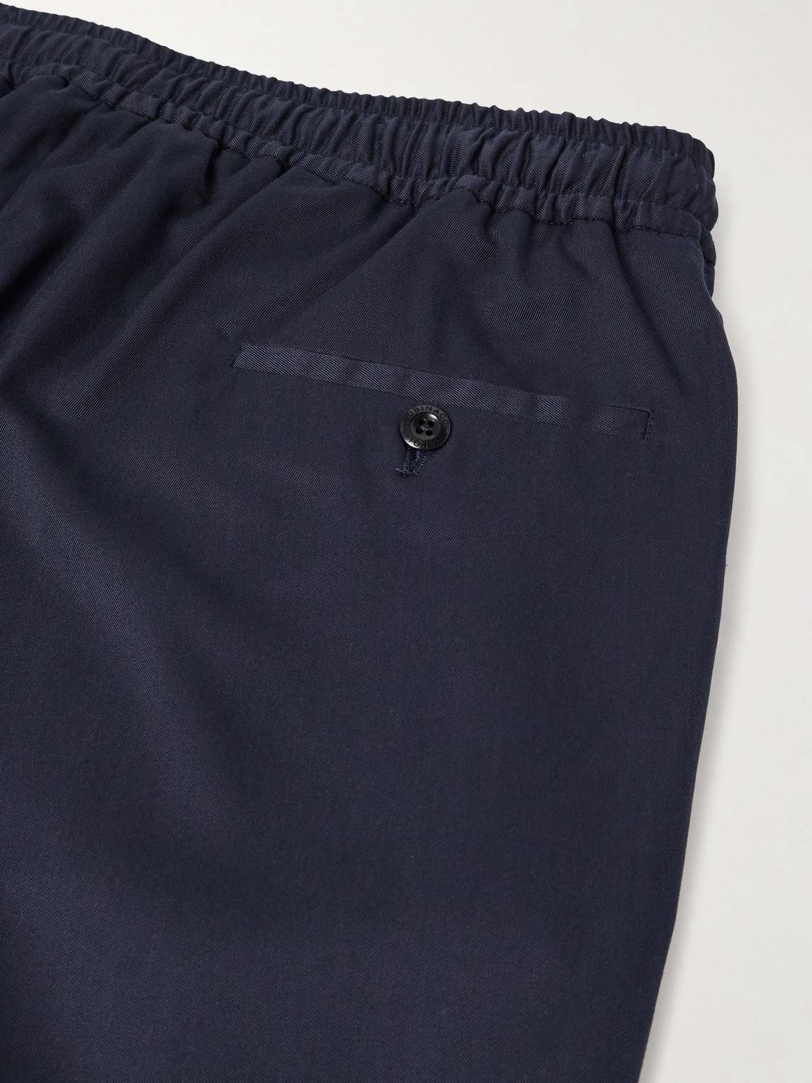 Rubinacci Leisure Straight-leg Pleated Silk-twill Trousers In Blue