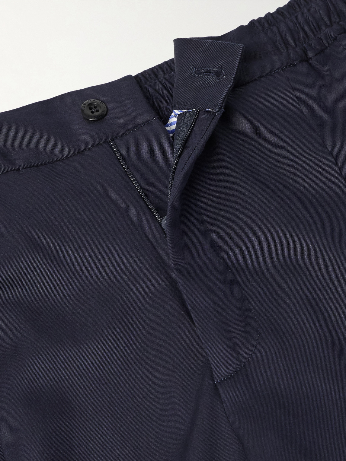 Rubinacci Leisure Straight-leg Pleated Silk-twill Trousers In Blue