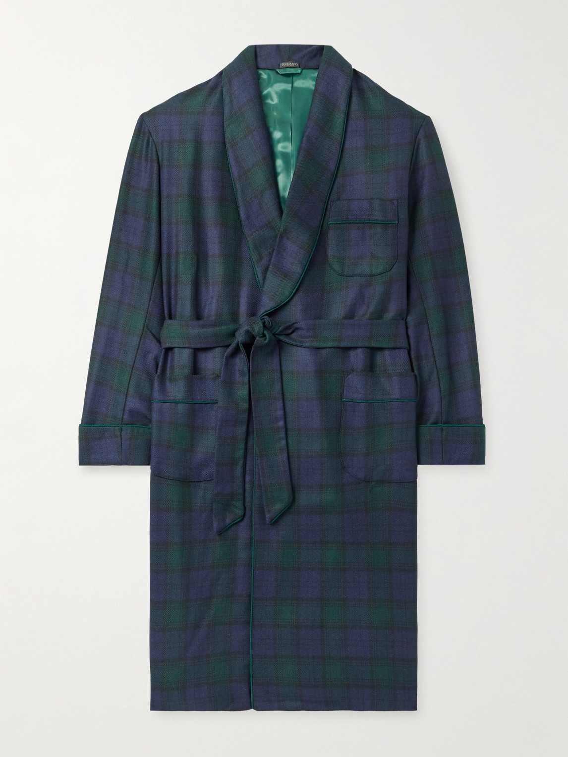 Rubinacci Belted triped Wool and Cashmere-Blend Robe - Men