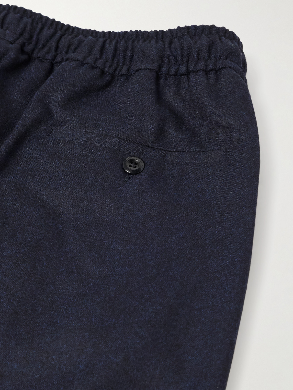 Rubinacci Leisure Straight-leg Pleated Wool-flannel Trousers In Blue