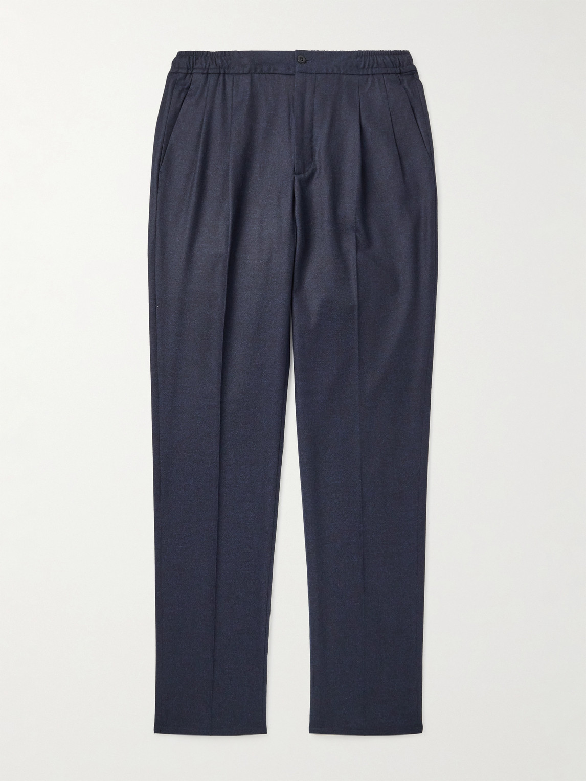 Rubinacci Leisure Straight-Leg Pleated Wool-Flannel Trousers - Men