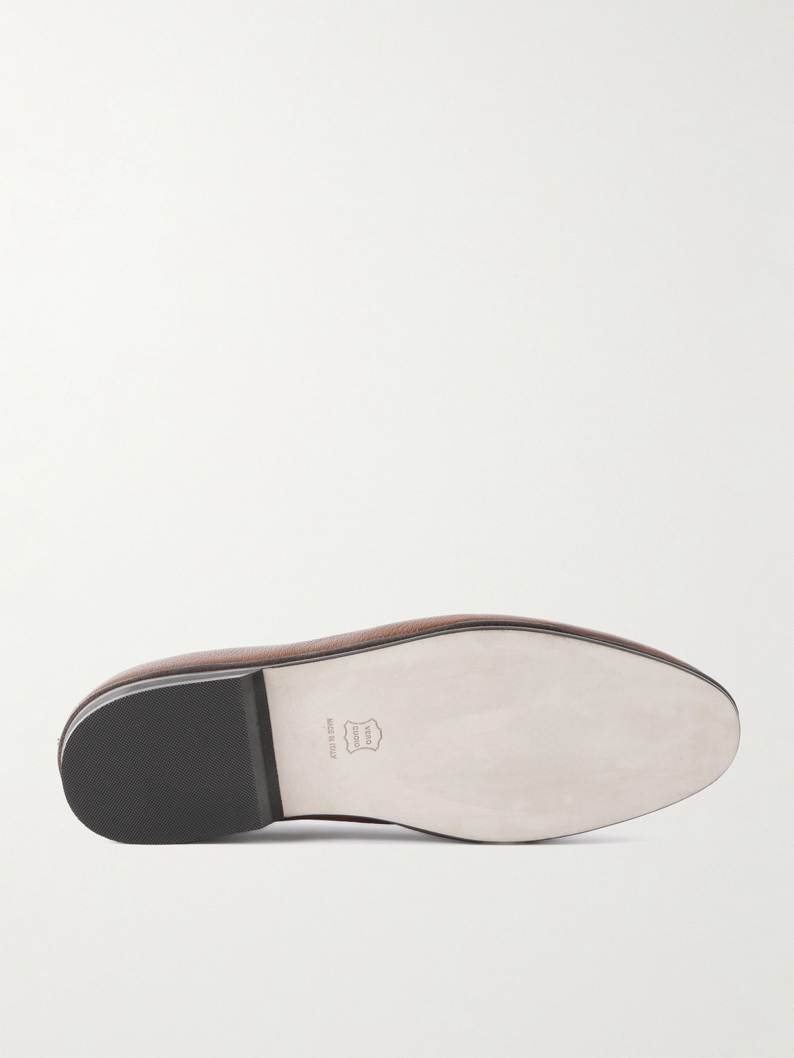 Rubinacci Tasseled Full-grain Leather Loafers In Brown