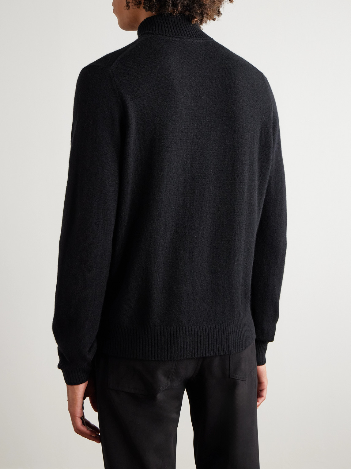 Rubinacci Cashmere Rollneck Sweater In Black