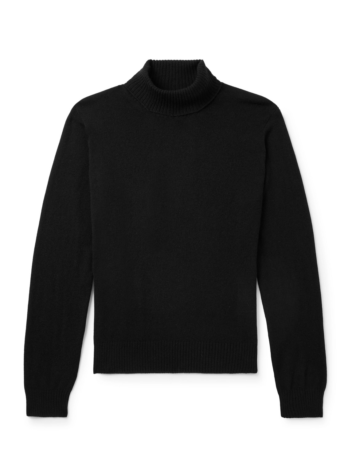 Rubinacci Cashmere Rollneck Sweater In Black