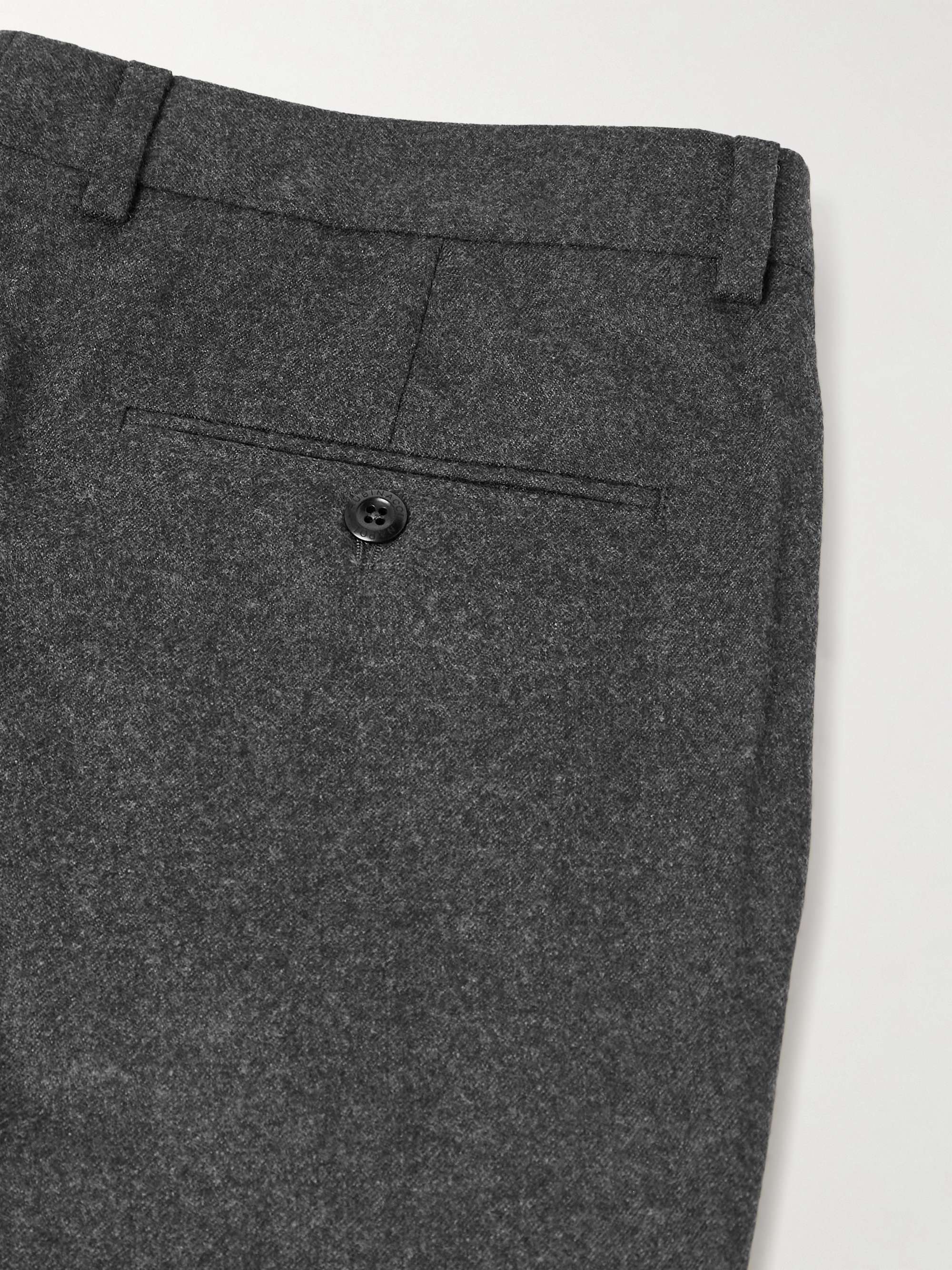 RUBINACCI Luca Slim-Fit Tapered Wool-Flannel Trousers