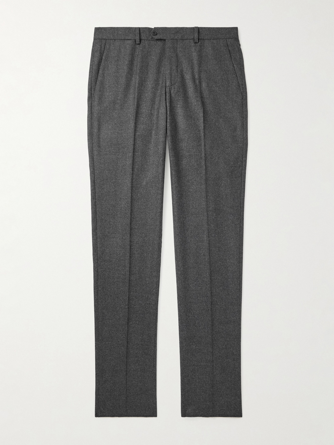 Rubinacci Luca Slim-Fit Tapered Wool-Flannel Trousers - Men