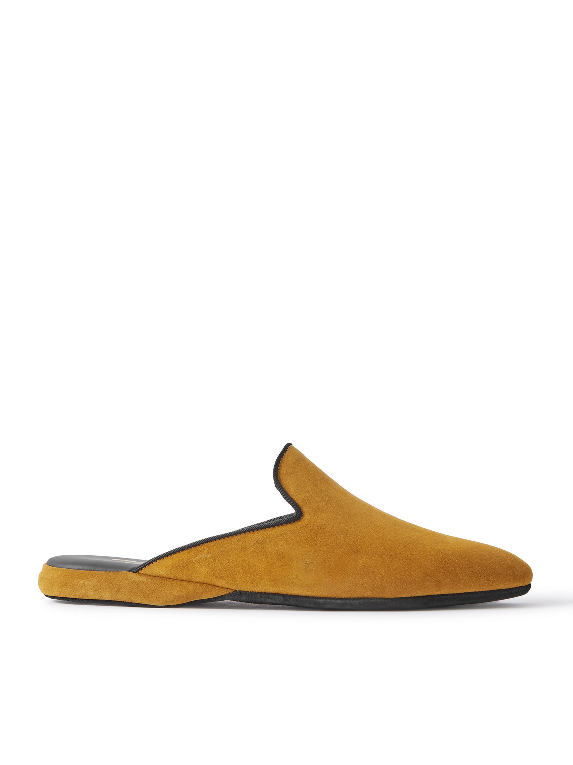 Rubinacci Comfort Suede Slippers In Brown