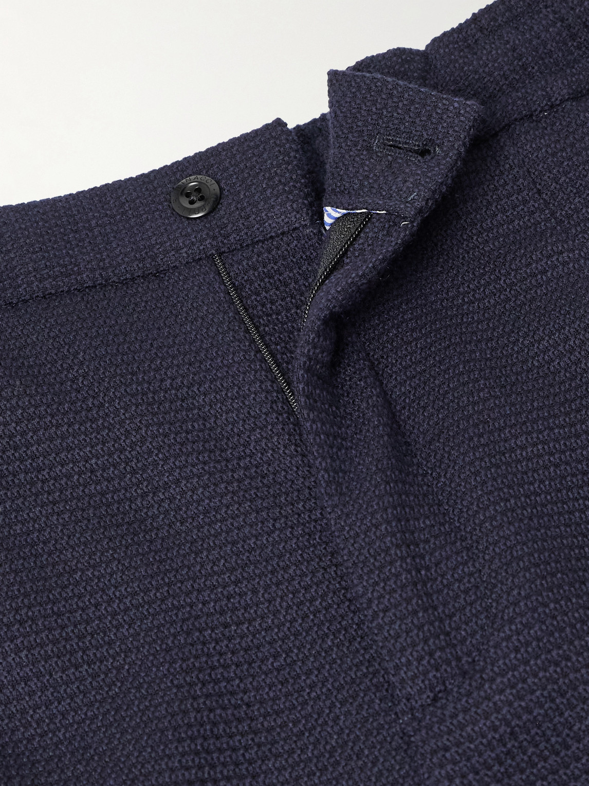 Rubinacci Straight-leg Pleated Super 130s Wool Trousers In Blue